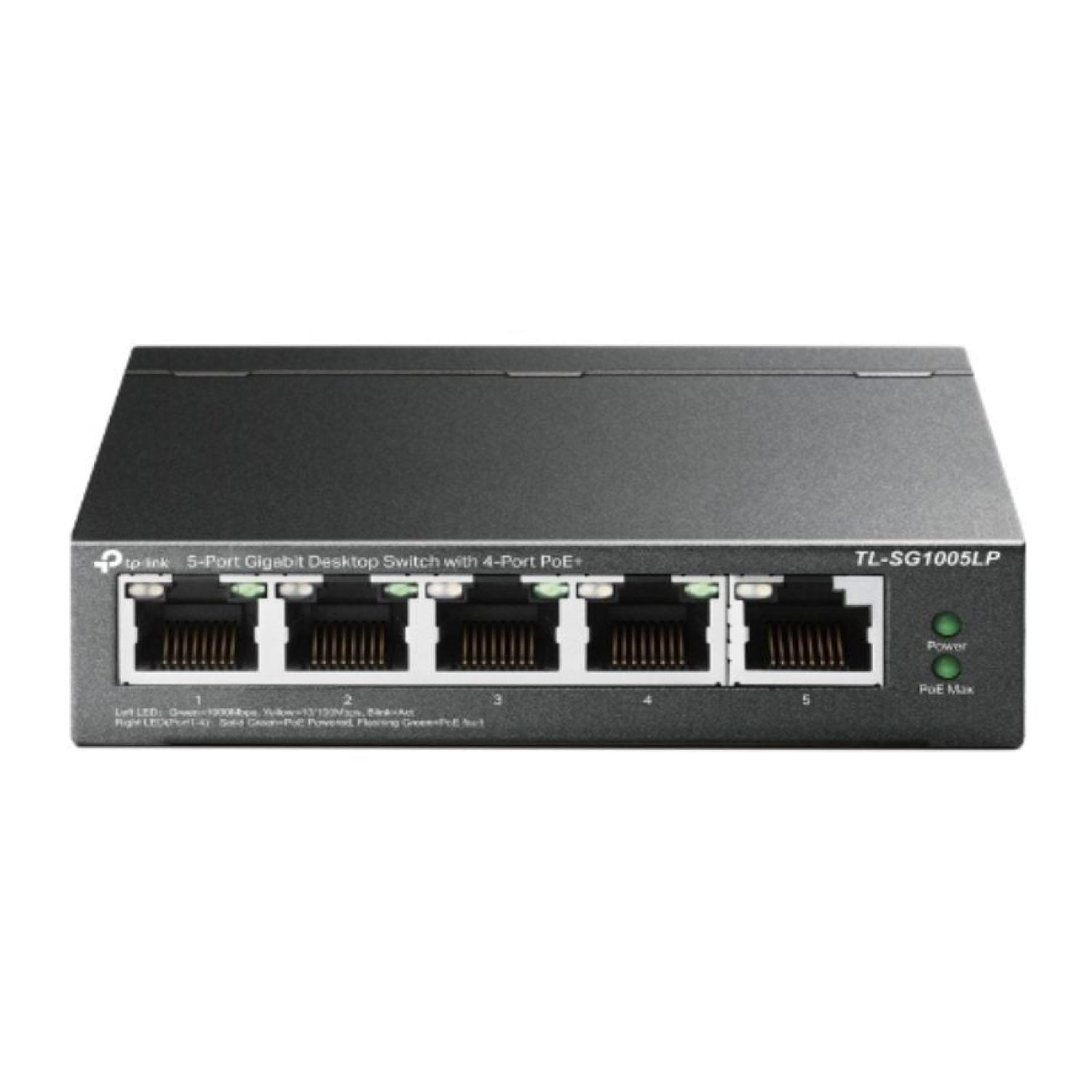 TP-Link TL-SG1005LP · Switch 5 Puertos · Gigabit · PoE
