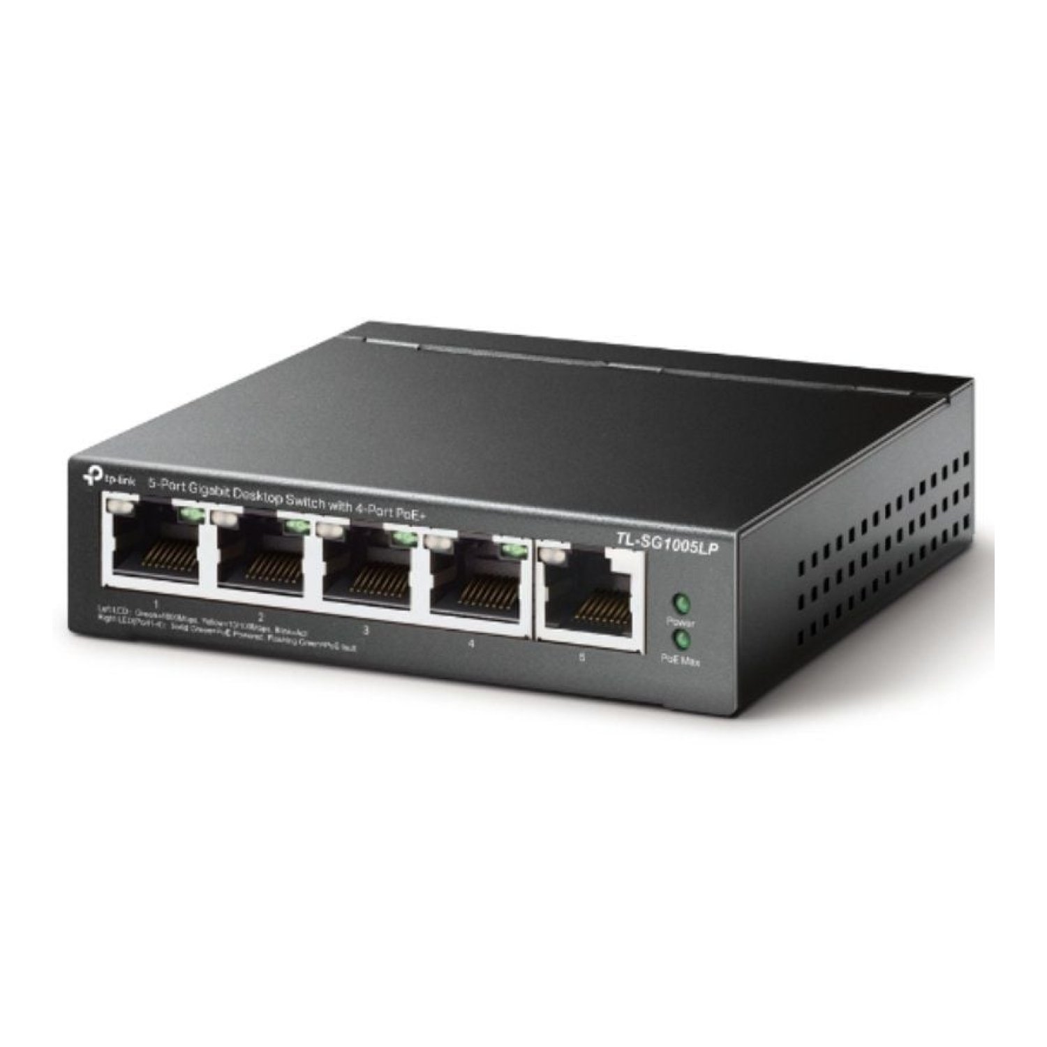 TP-Link TL-SG1005LP · Switch 5 Puertos · Gigabit · PoE