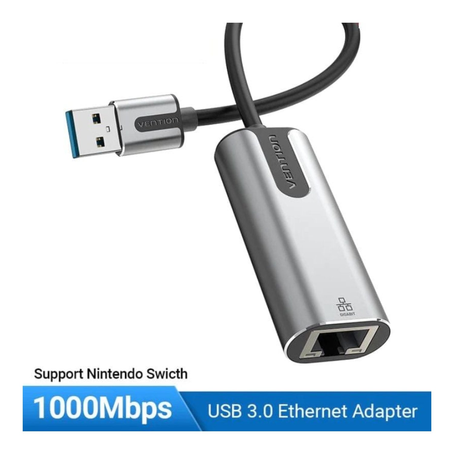 Vention · Adaptador USB 3.0 a RJ45 · 1000 Mbps Gigabit Ethernet
