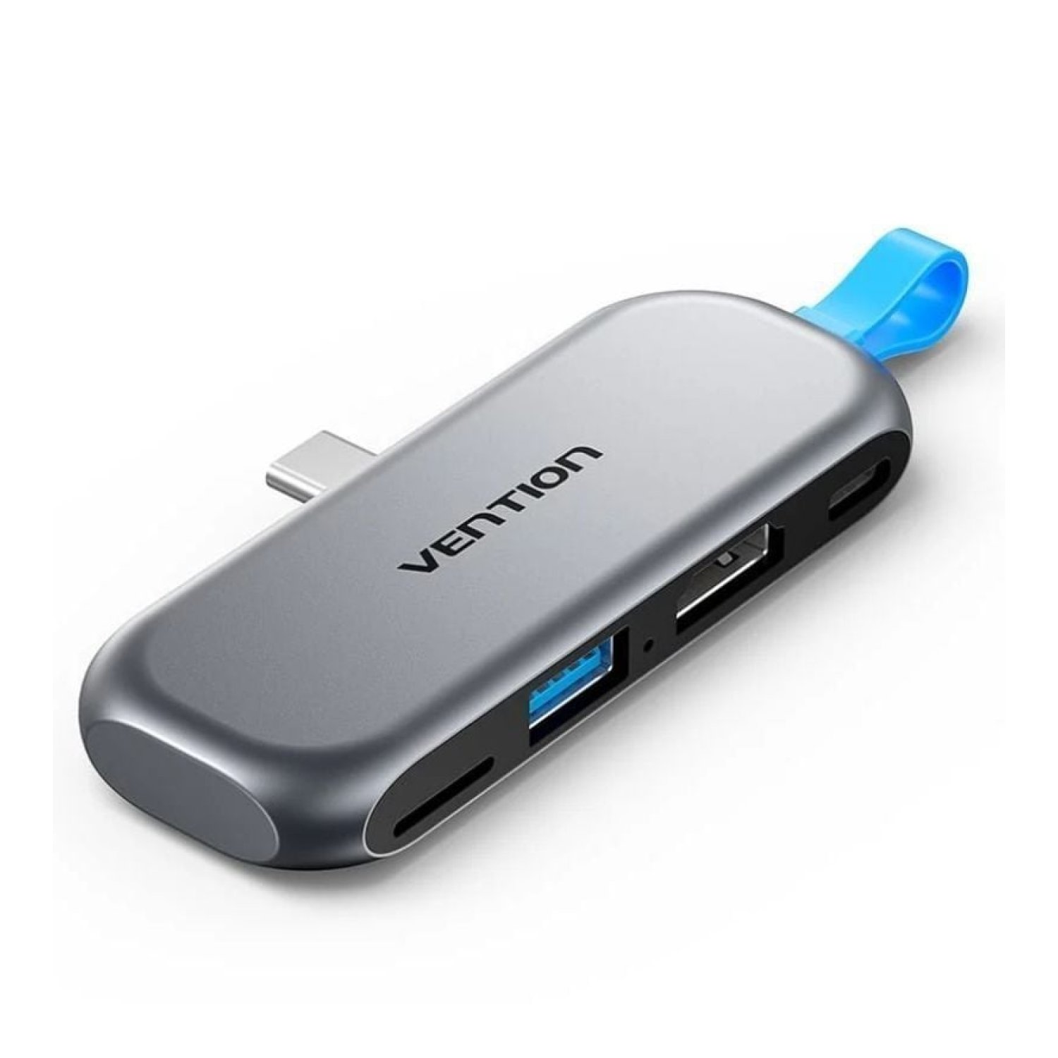 Vention Docking USB Tipo-C · 1xHDMI · 1xUSB · 1xUSB-C PD · Lector de Tarjetas · Gris