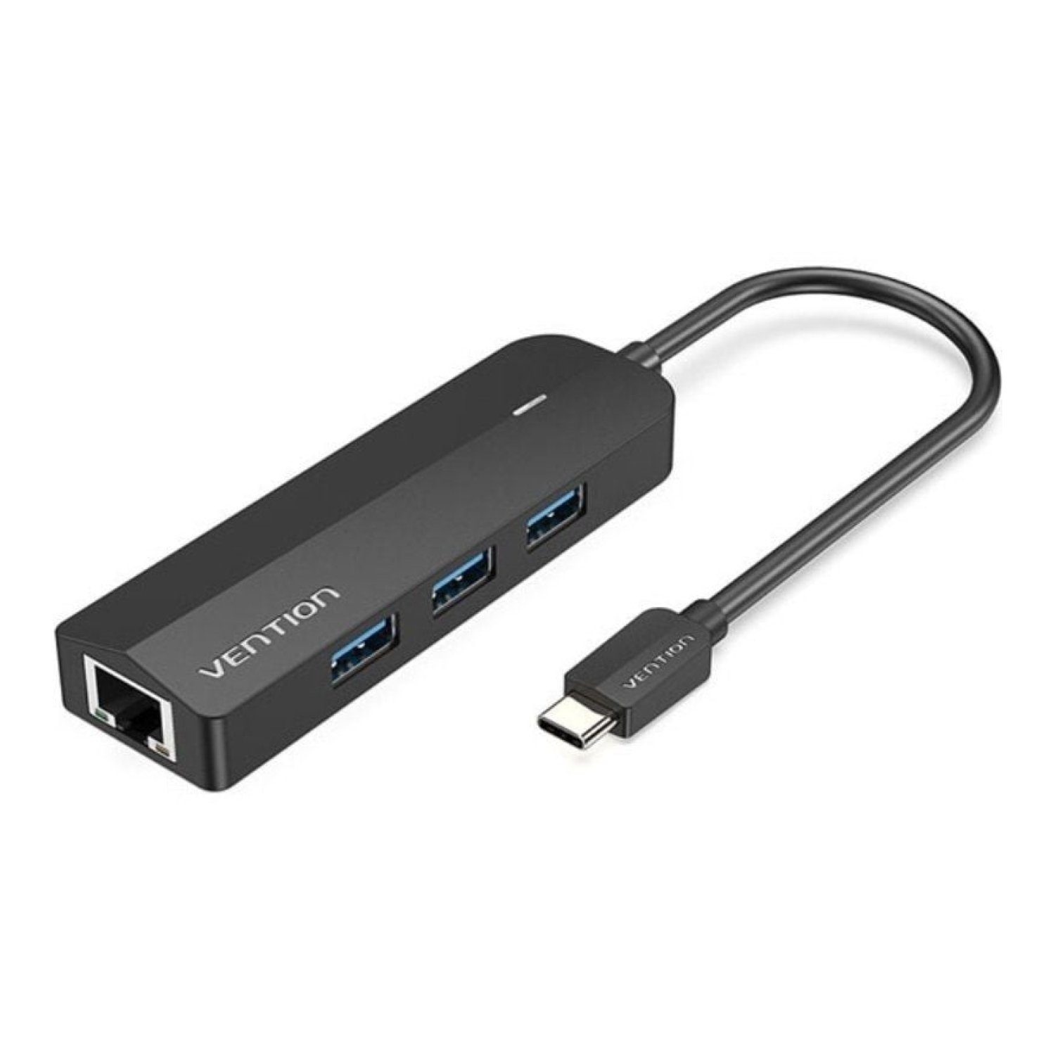 Vention Hub USB Tipo-C · 3 USB · RJ45 · Micro B · PD