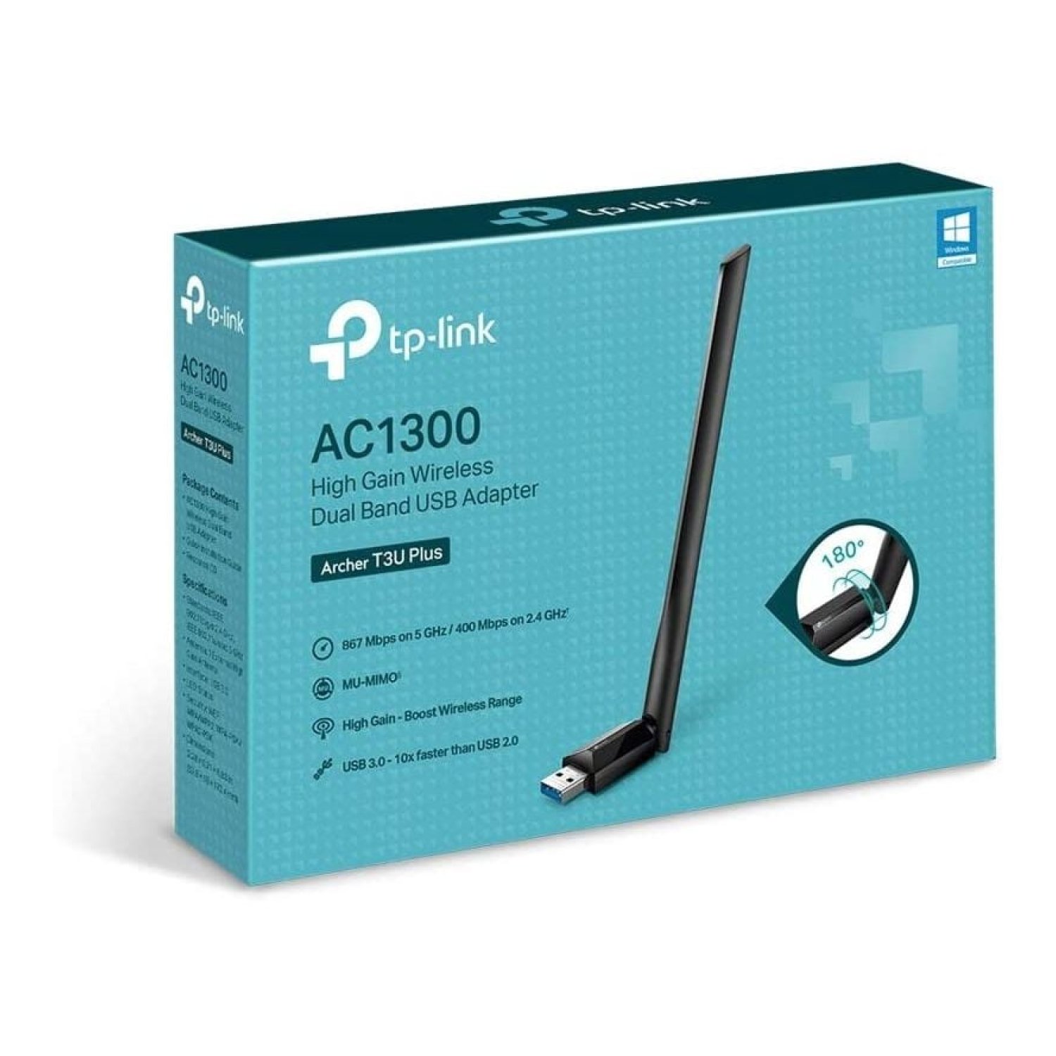 TP-Link Archer T3U Plus · Adaptador USB WiFi · 867 Mbps