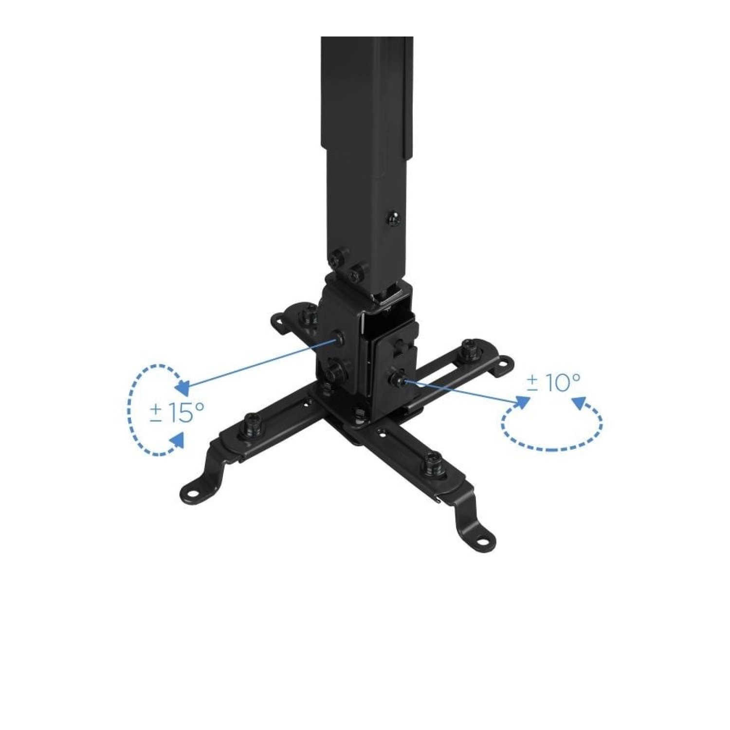 TooQ PJ2012T-B · Soporte de Techo para Proyector · Inclinable · Hasta 20kg