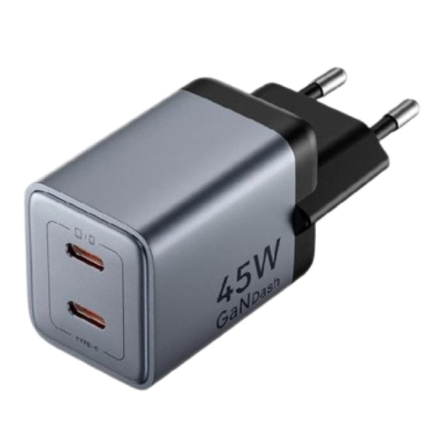 Vention Cargador GaN 45W · 2x USB-C · Cable USB-C Incluido