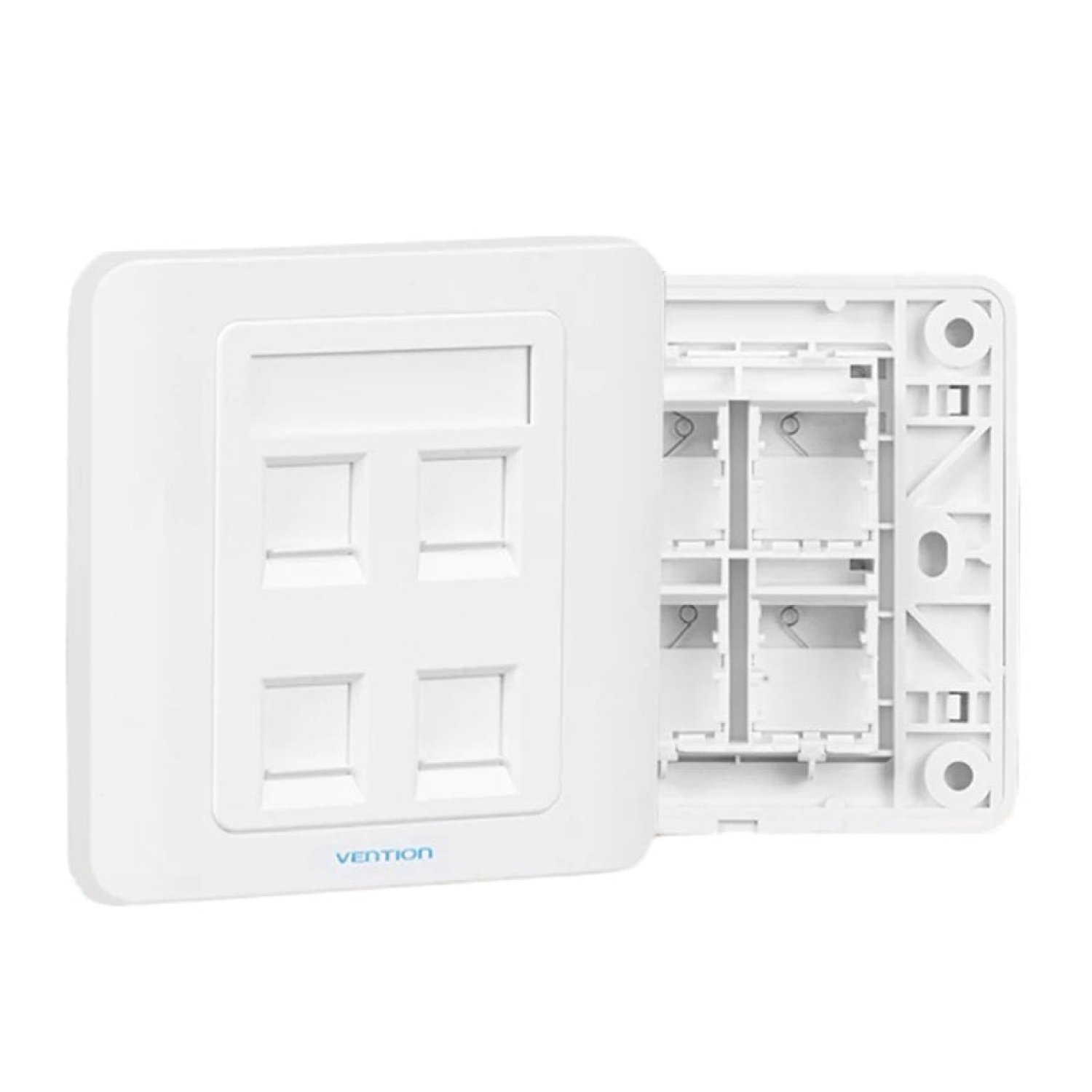 Vention Placa Pared Tipo 86 · 4 Puertos RJ45