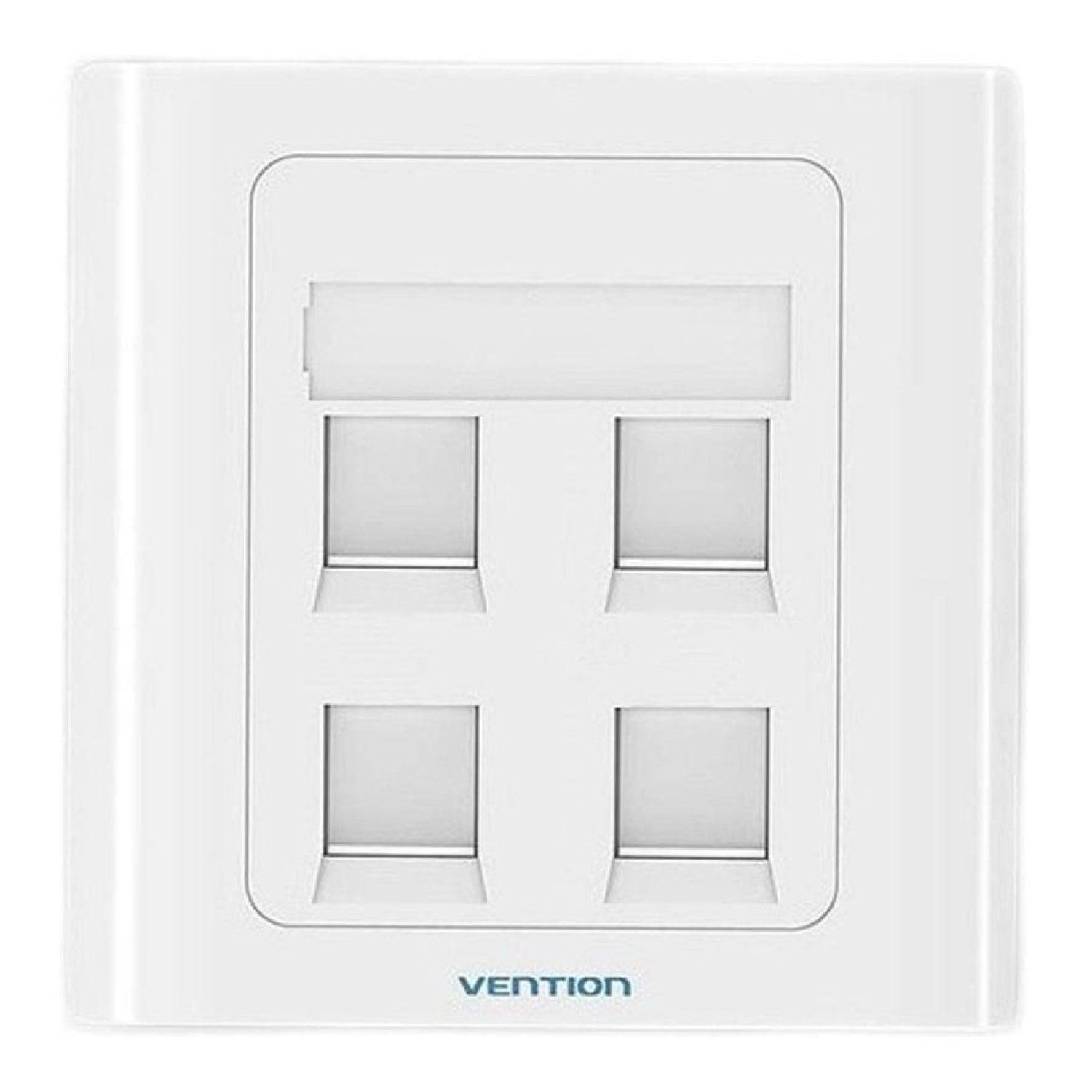 Vention Placa Pared Tipo 86 · 4 Puertos RJ45