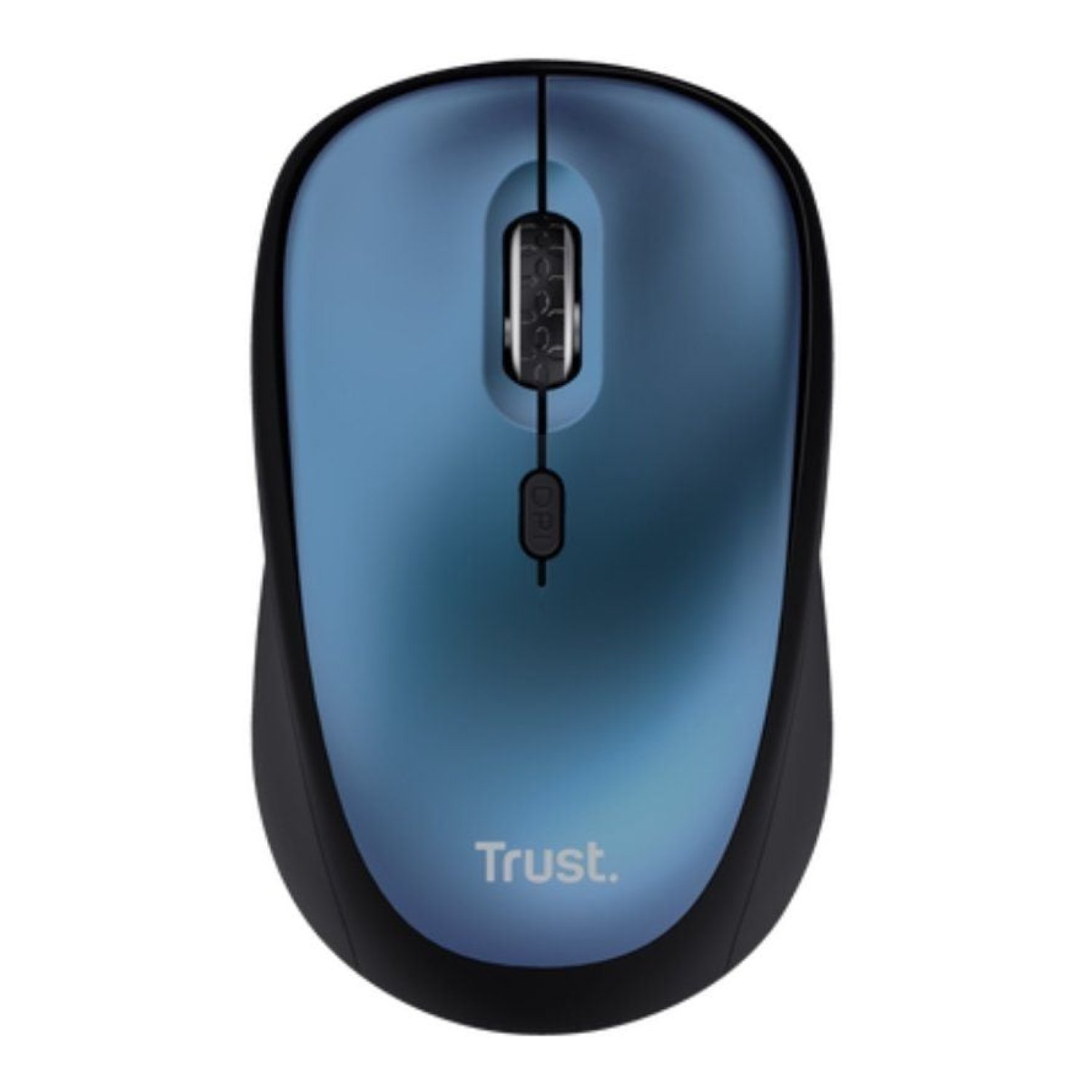 Trust Yvi+ Silent · Ratón Mini Inalámbrico · Hasta 1600 DPI · Azul