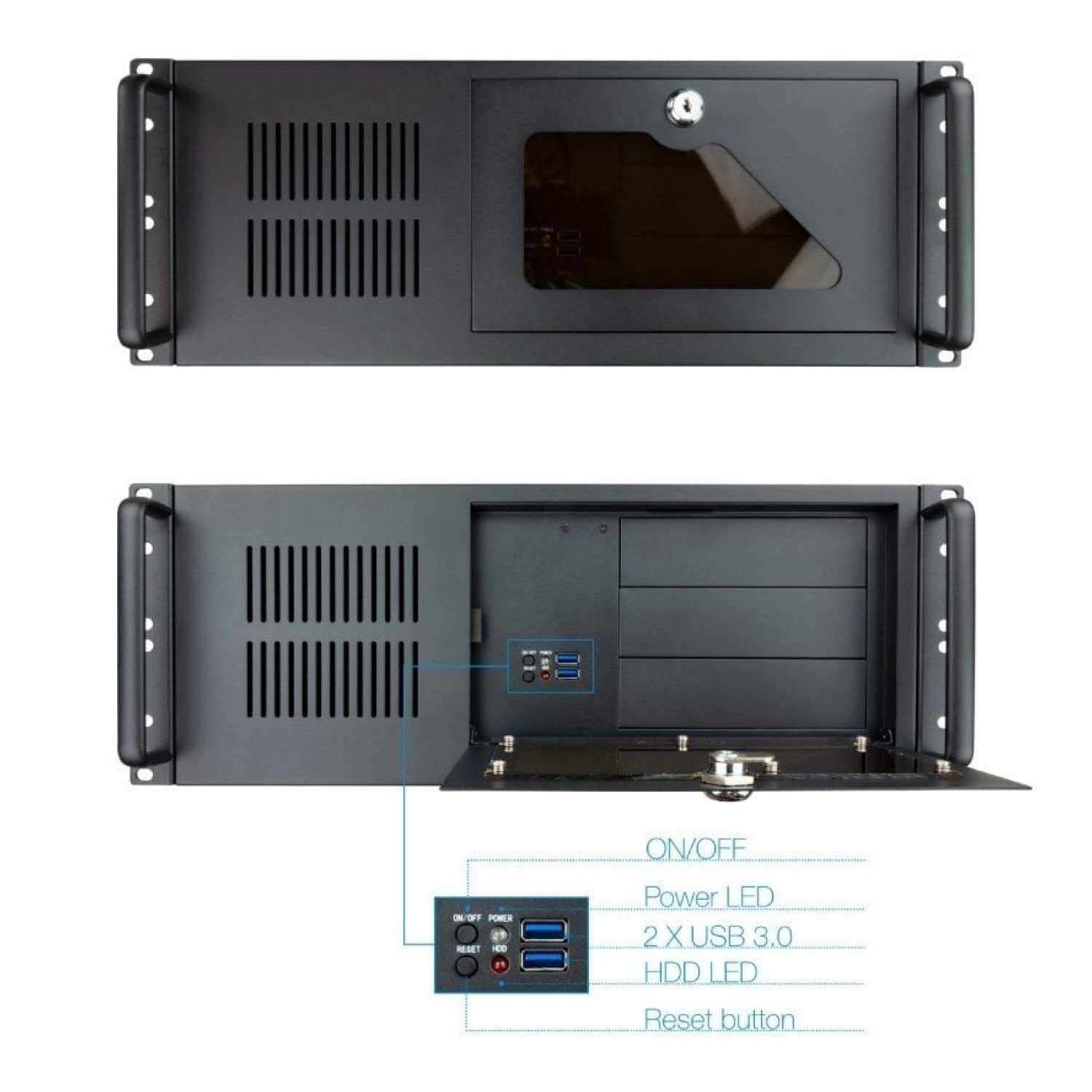 TooQ Rack-406N · Caja Torre · USB 3.0 · 4 Bahías 3,5"