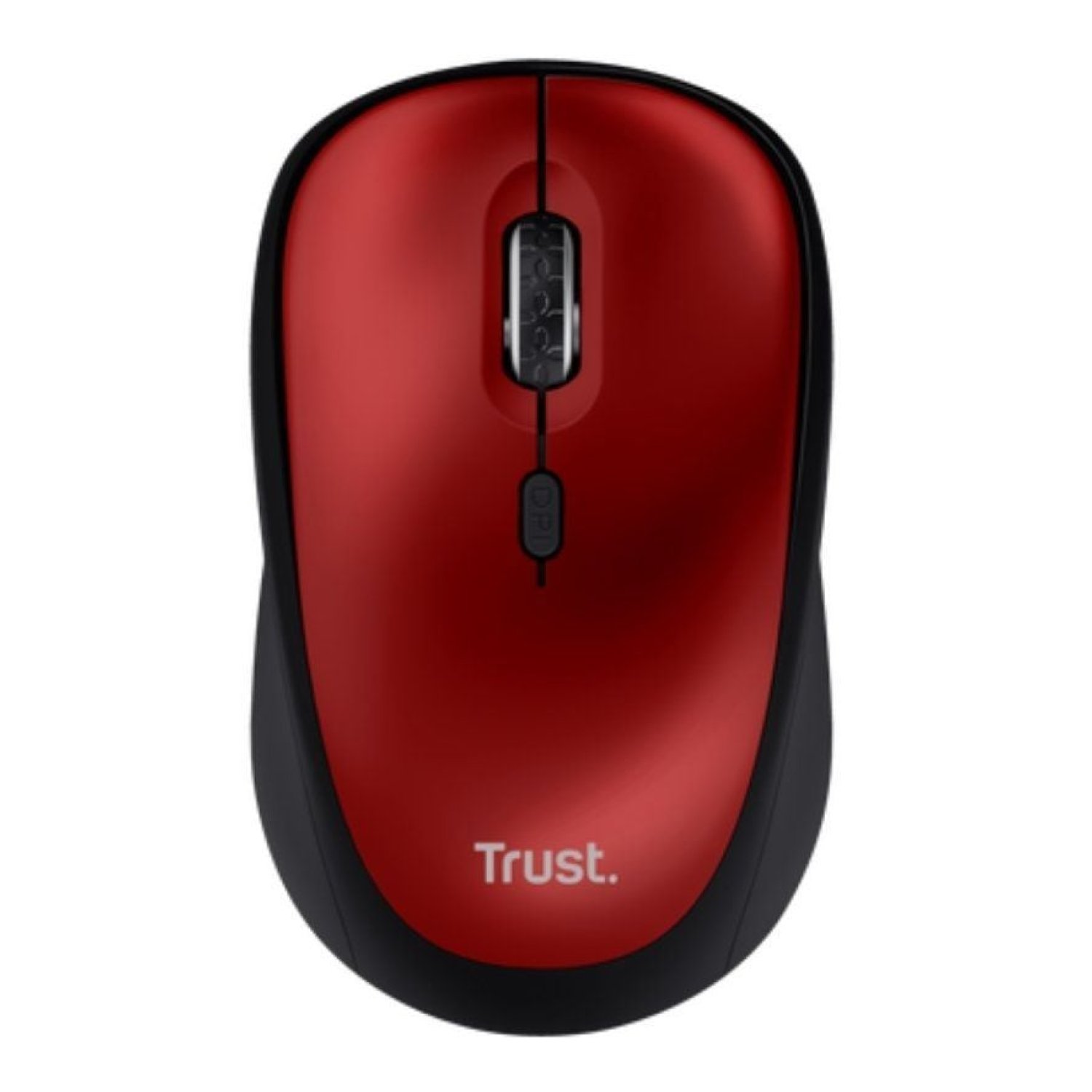 Trust Yvi+ · Ratón Mini Inalámbrico · 1600 DPI · Silencioso · Rojo