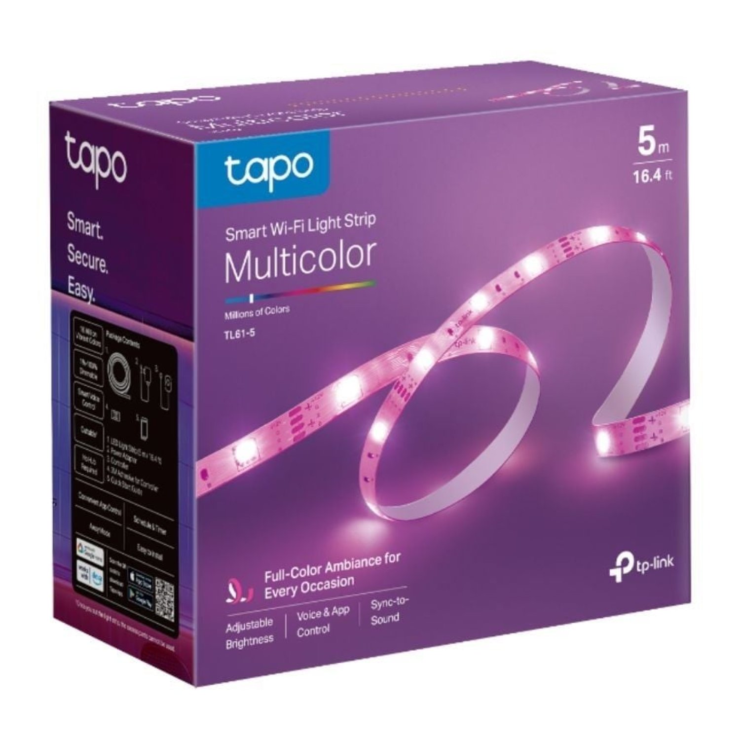 TP-Link Tapo TL61-5 · Tira LED Inteligente · 5m · 13,5W