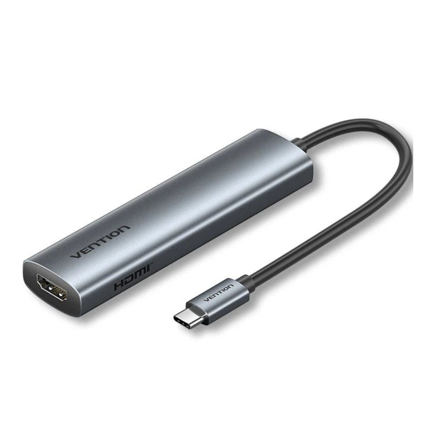Vention Docking USB-C · HDMI 4K · 2x USB · PD 100W · Gris