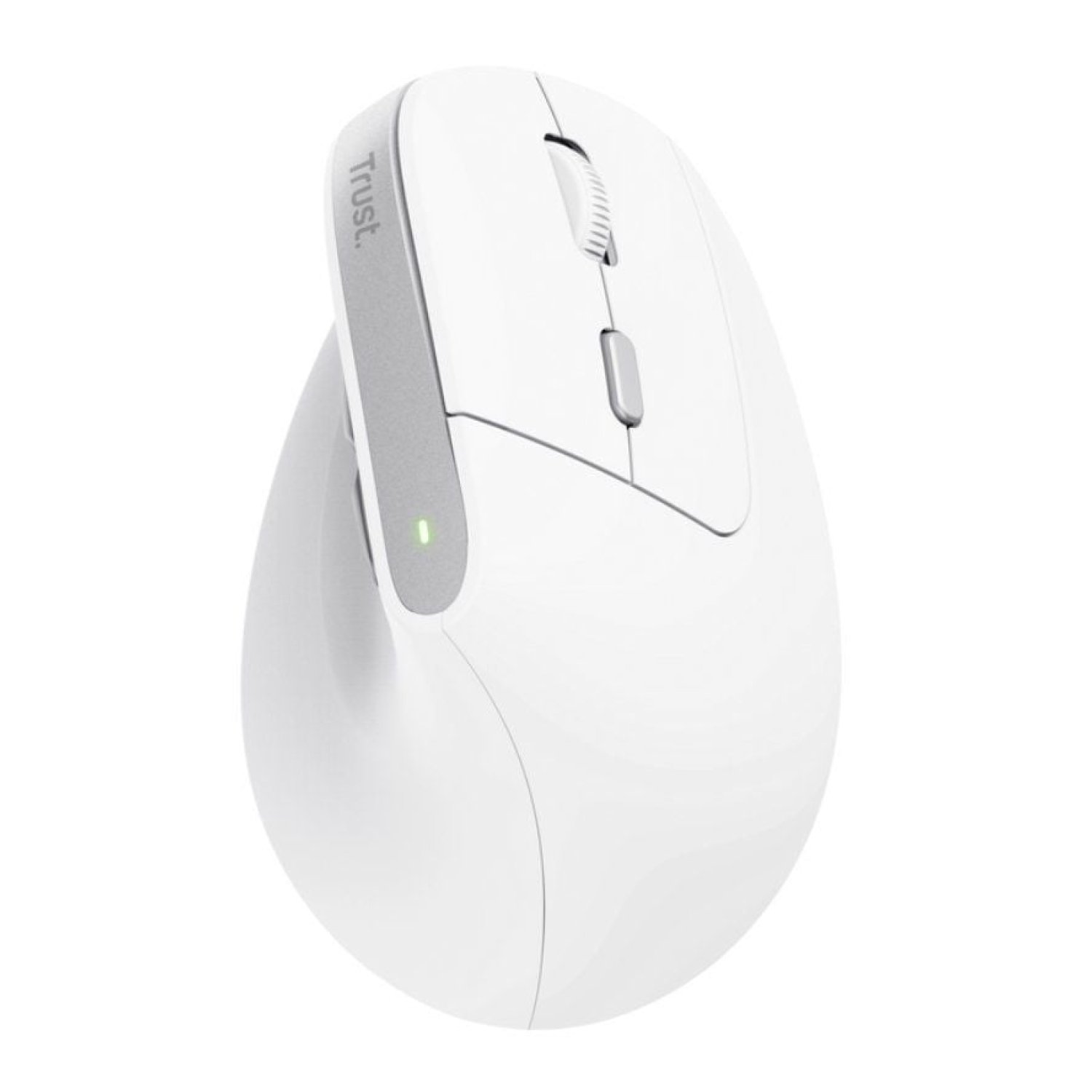 Trust Bayo II · Ratón Vertical Inalámbrico · 2400 DPI · Batería Recargable · Blanco