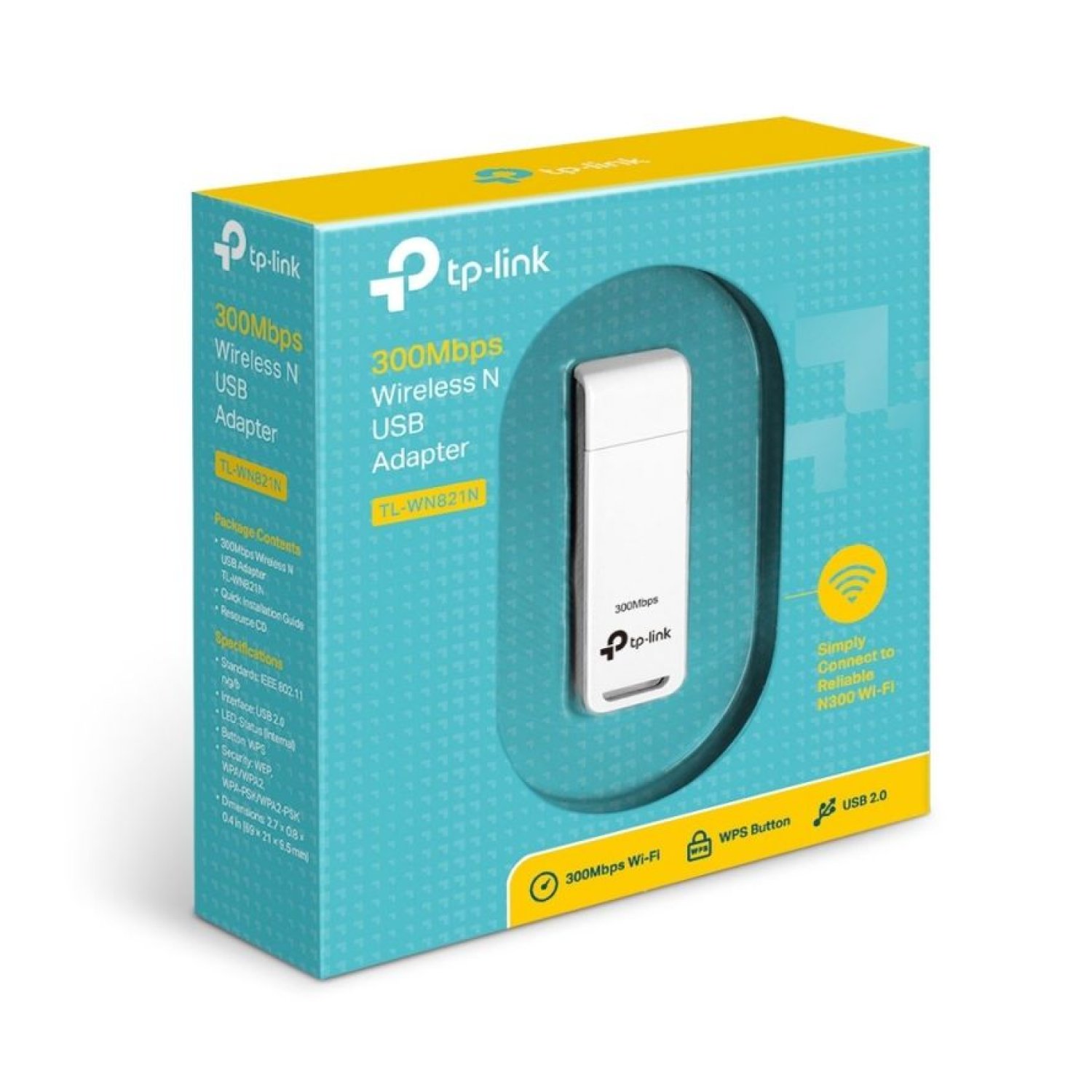 TP-Link TL-WN821N · Adaptador USB WiFi · 300Mbps