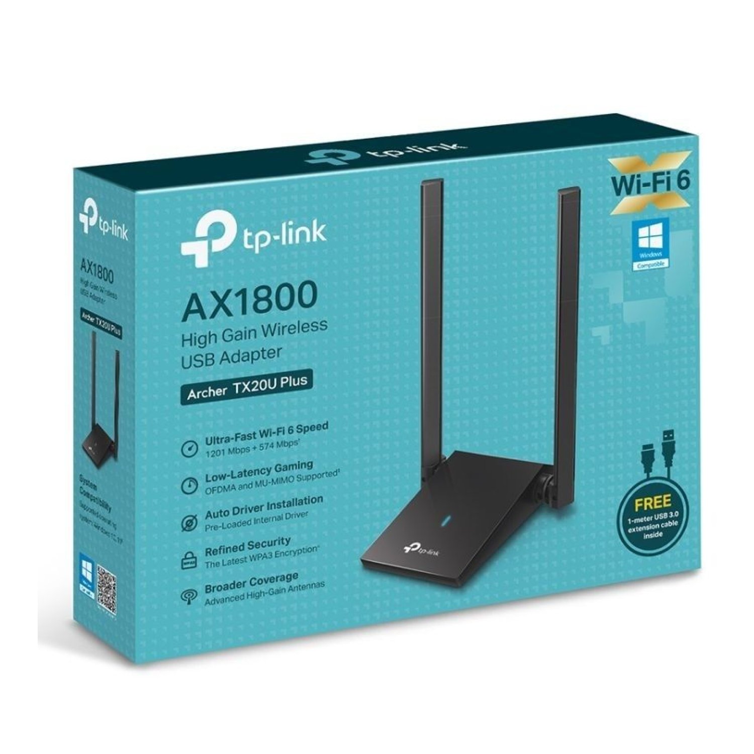 TP-Link Archer TX20U Plus · Adaptador USB WiFi · 1800 Mbps