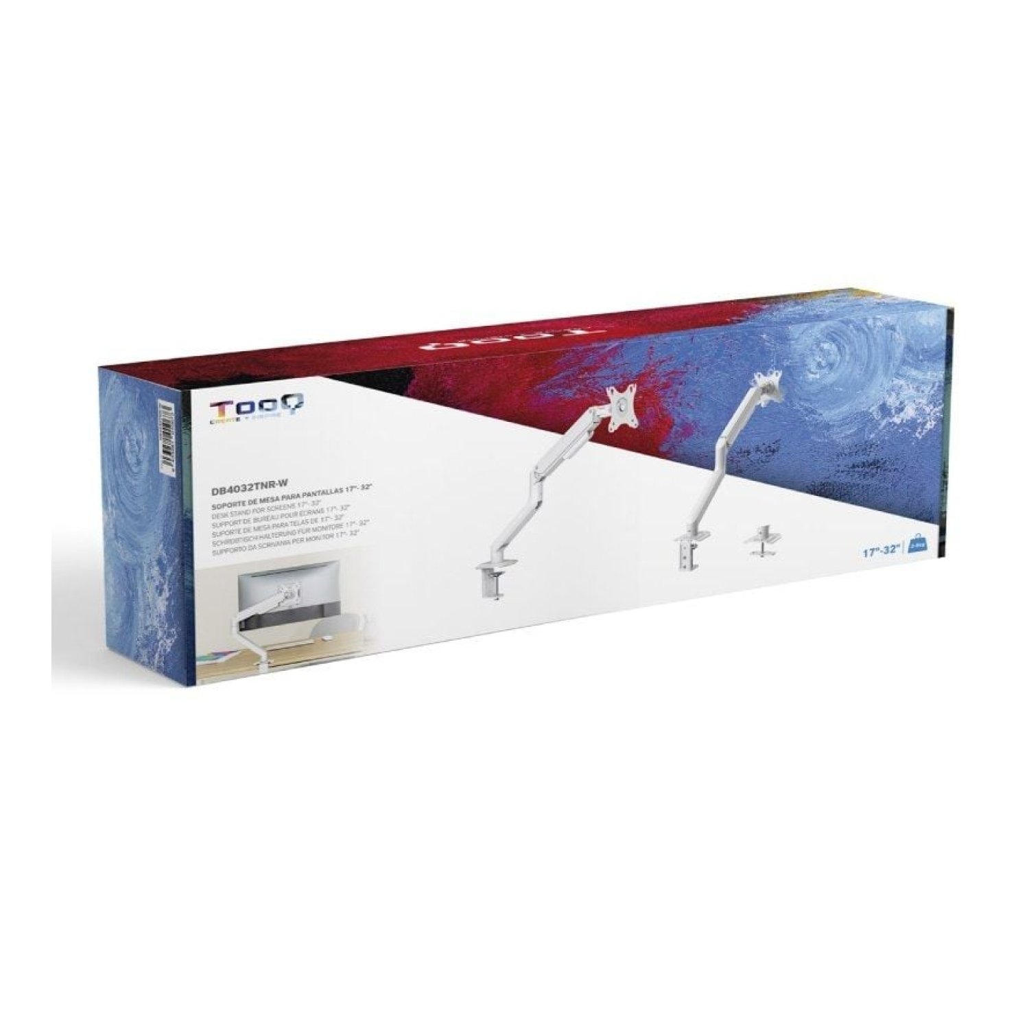 TooQ DB4032TNR · Soporte Monitor · Giratorio e Inclinable · Hasta 9kg