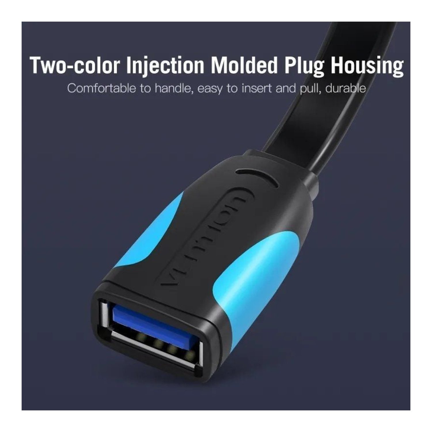 Vention Cable Alargador USB 3.0 · USB Macho-Hembra · 5Gbps · 50cm · Negro