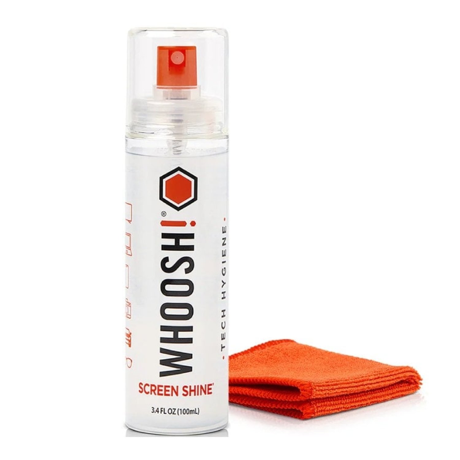 Whoosh Kit GO XL · Limpiador Pantallas · Spray 100ml + Paño Microfibra