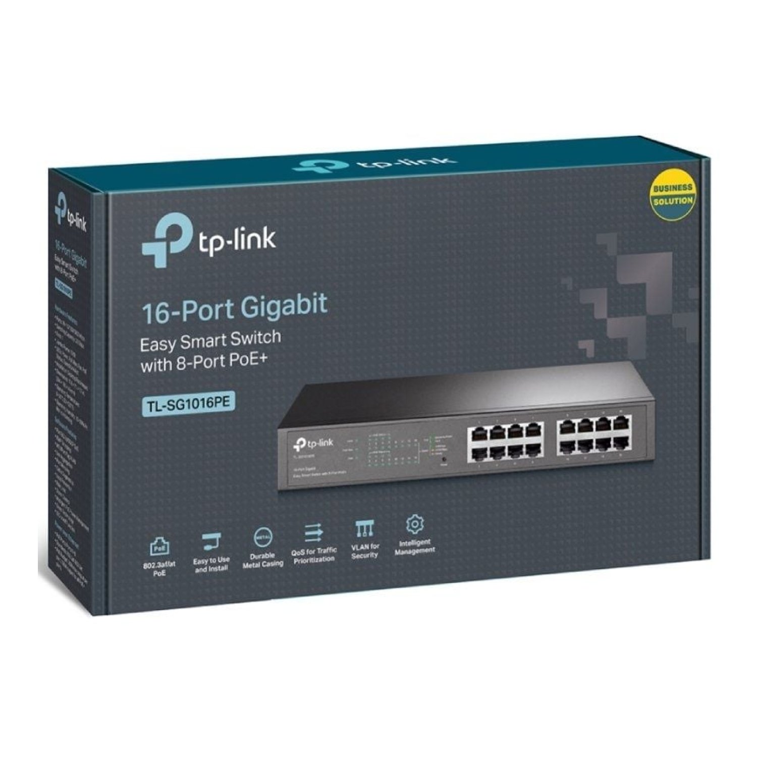 TP-Link TL-SG1016PE · Switch 16 Puertos Gigabit · PoE+ · RJ45 10/100/1000