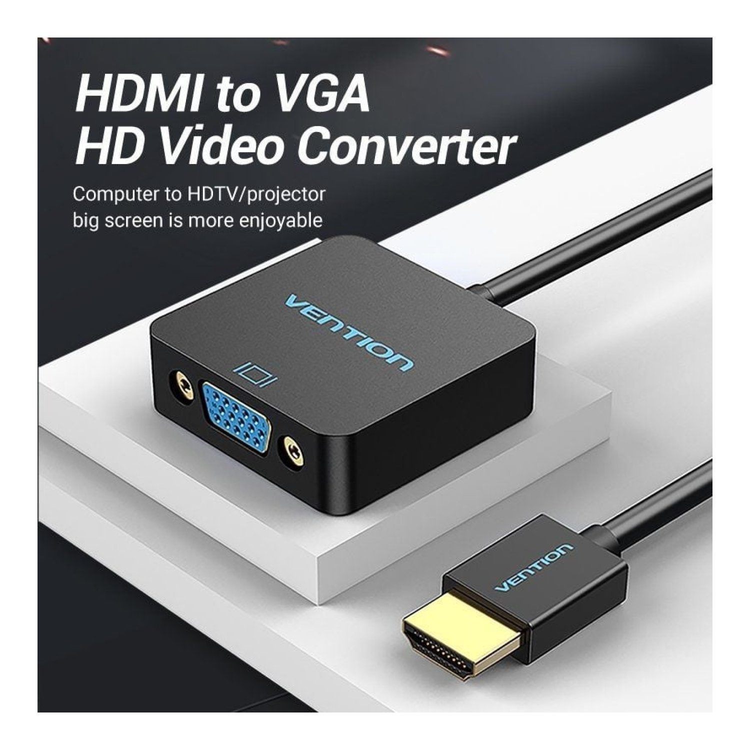 Vention · Conversor HDMI a VGA · 15cm · Negro