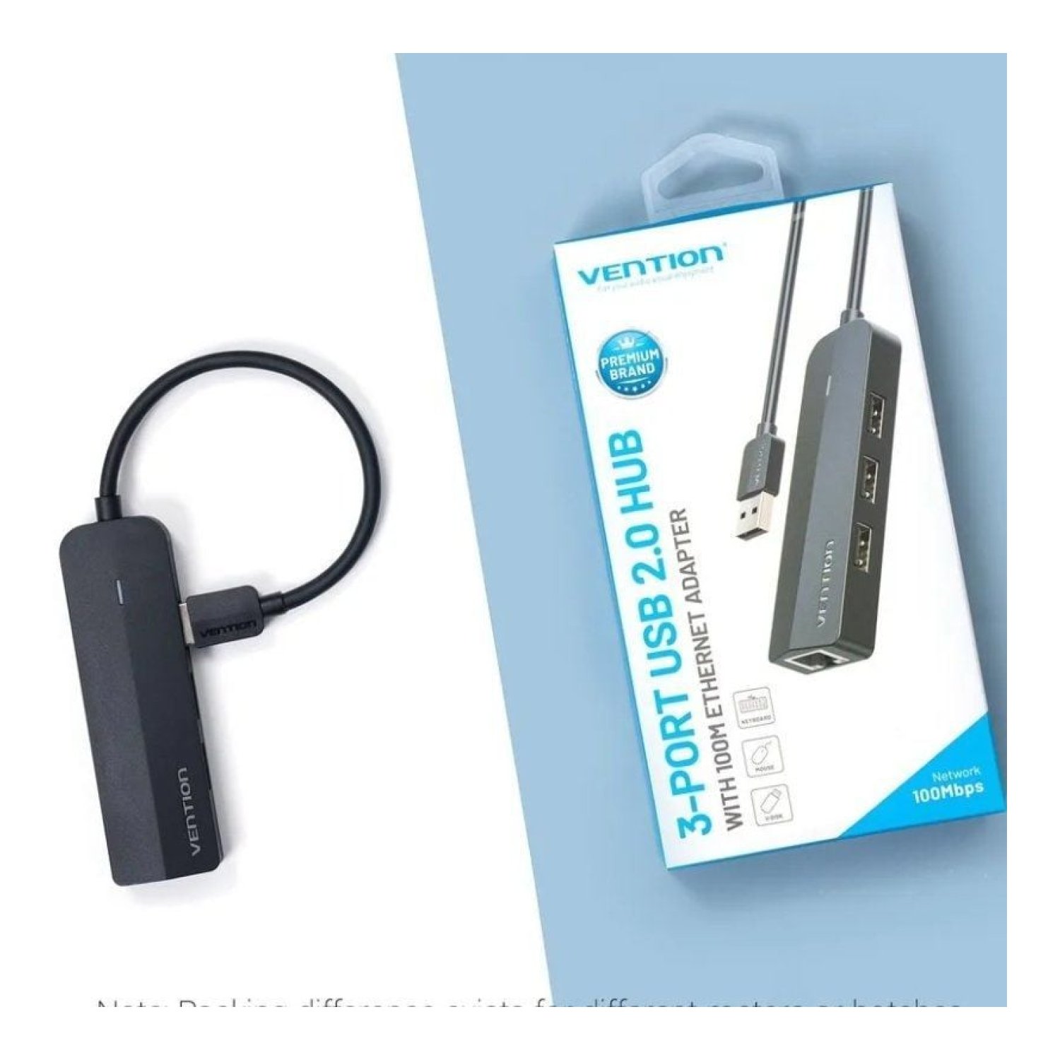 Vention Hub USB 2.0 · 3xUSB · 1xMicro USB PD · 1xRJ45