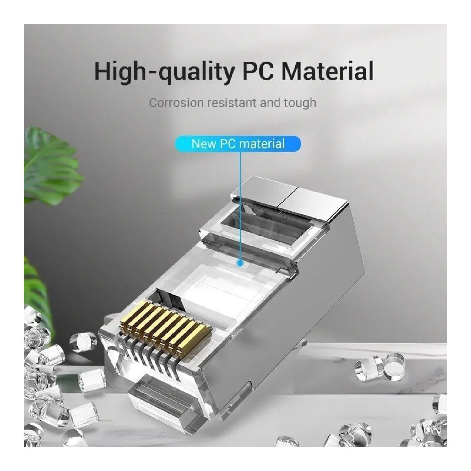 Vention · Conector RJ45 Cat.6A FTP · Pack 10 unidades