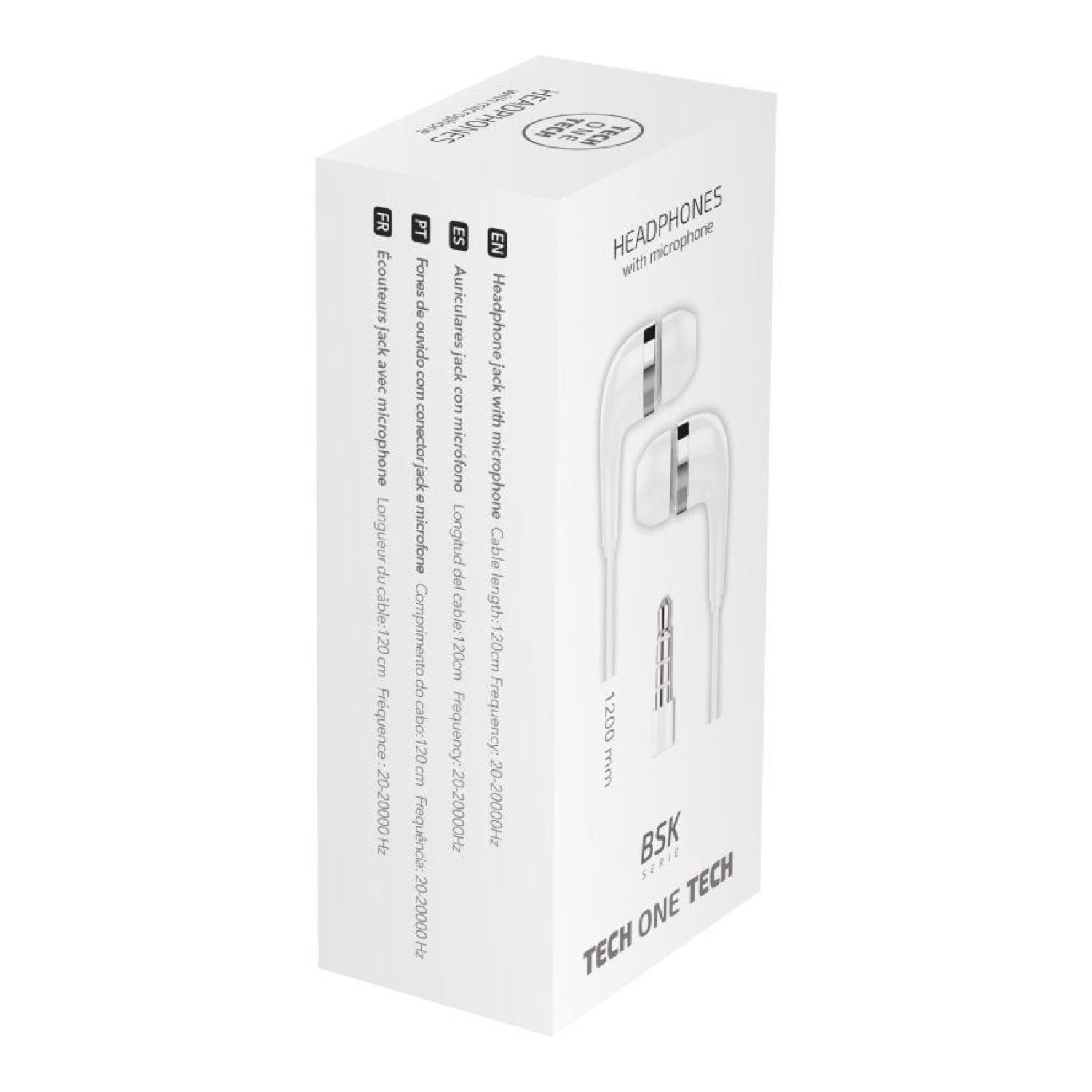 Tech One Tech · Auriculares Intrauditivos · Jack 3.5 · Micrófono · Blancos