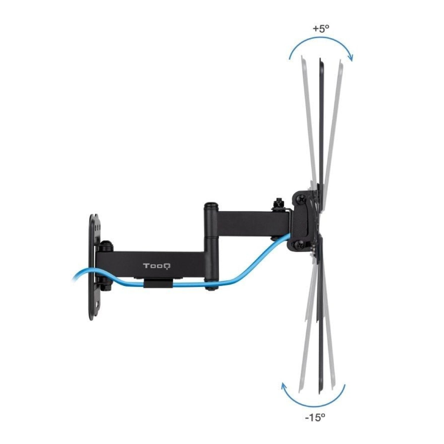 TooQ LP1356TN-B · Soporte Pared TV 13-55" · Extensible Giratorio Inclinable · 25kg