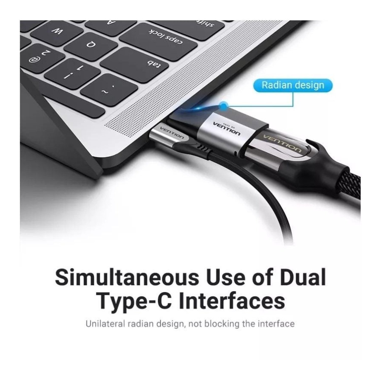Vention · Adaptador USB Tipo-C a HDMI · Macho-Hembra