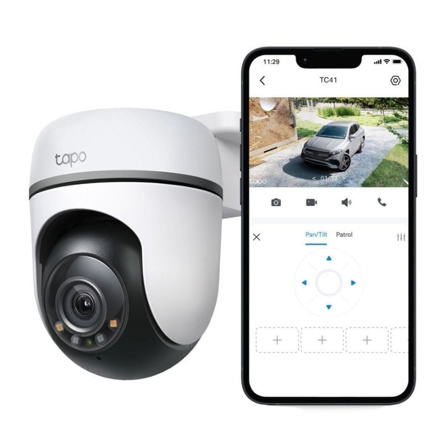 TP-Link Tapo TC41 · Cámara Vigilancia · Visión Nocturna · Control APP