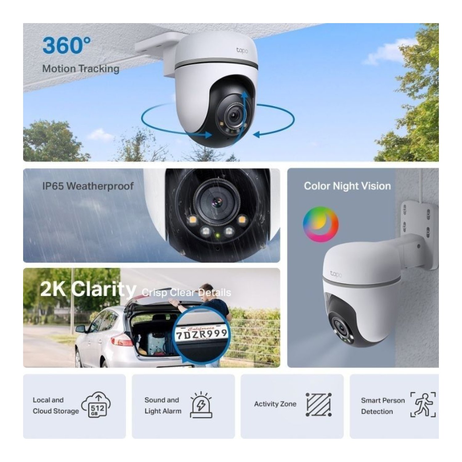 TP-Link Tapo TC41 · Cámara Vigilancia · Visión Nocturna · Control APP