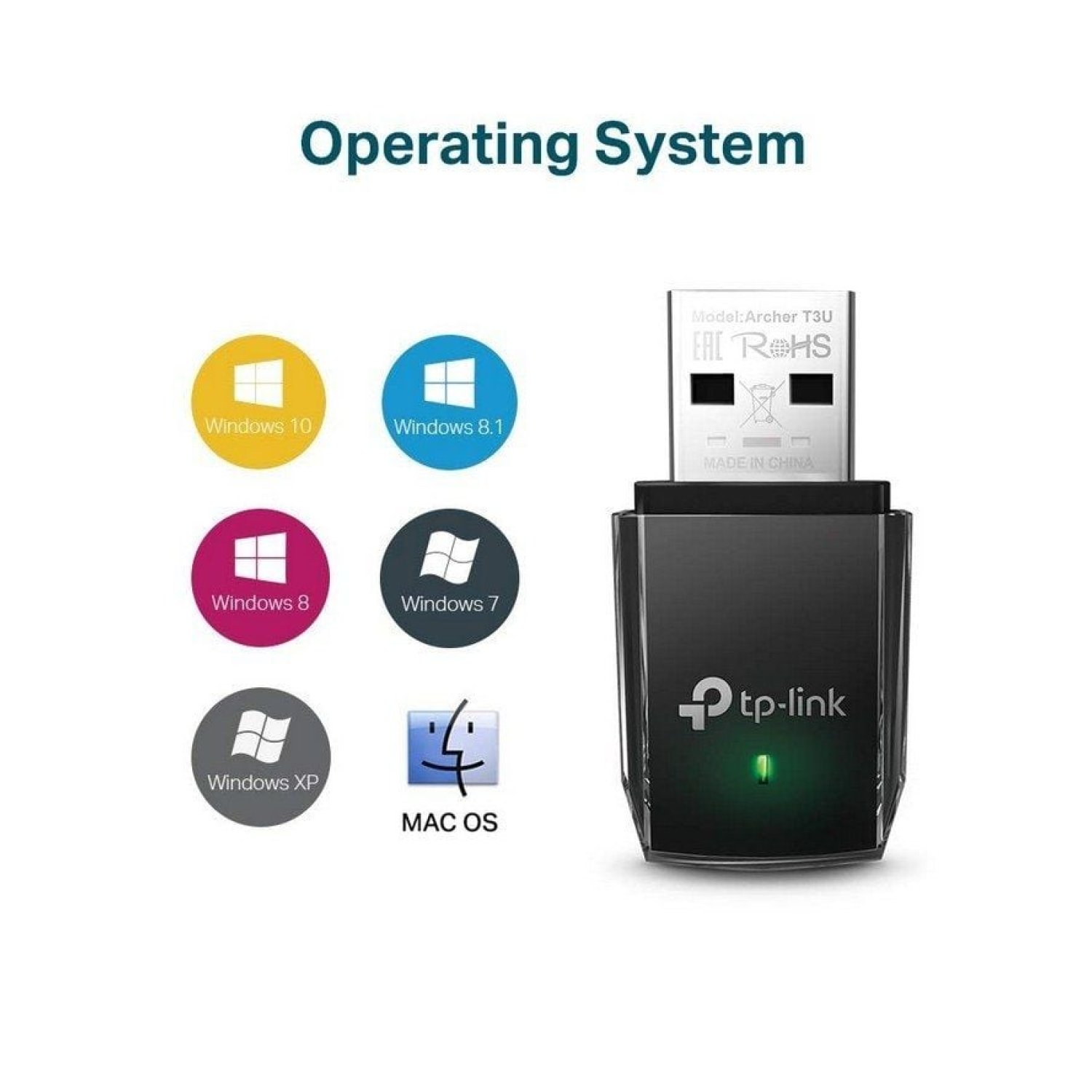 TP-Link Archer T3U · Adaptador USB WiFi · AC1300 · 1300Mbps