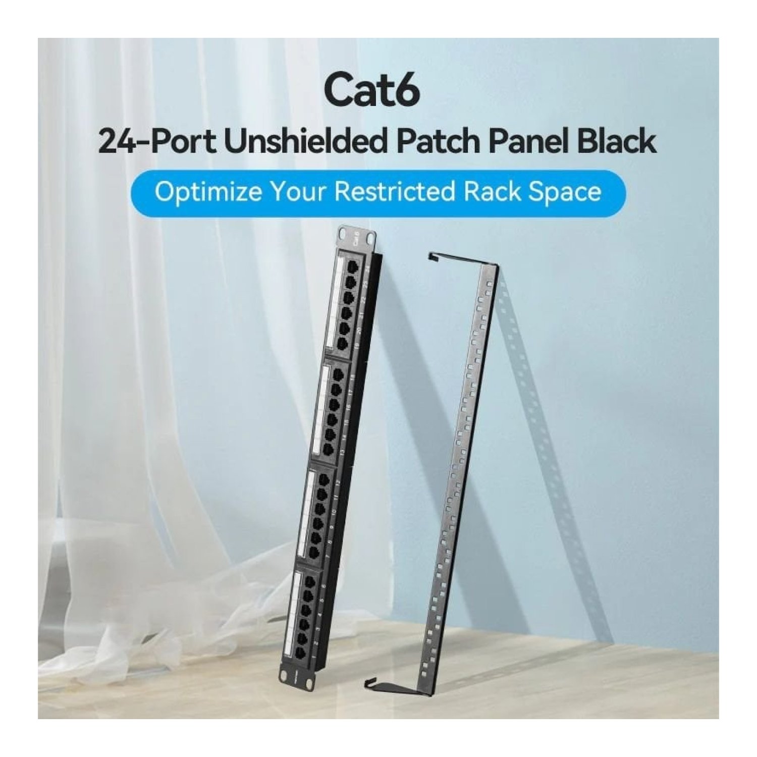 Vention Patch Panel · 24 Puertos Cat.6 · Gestión de Red