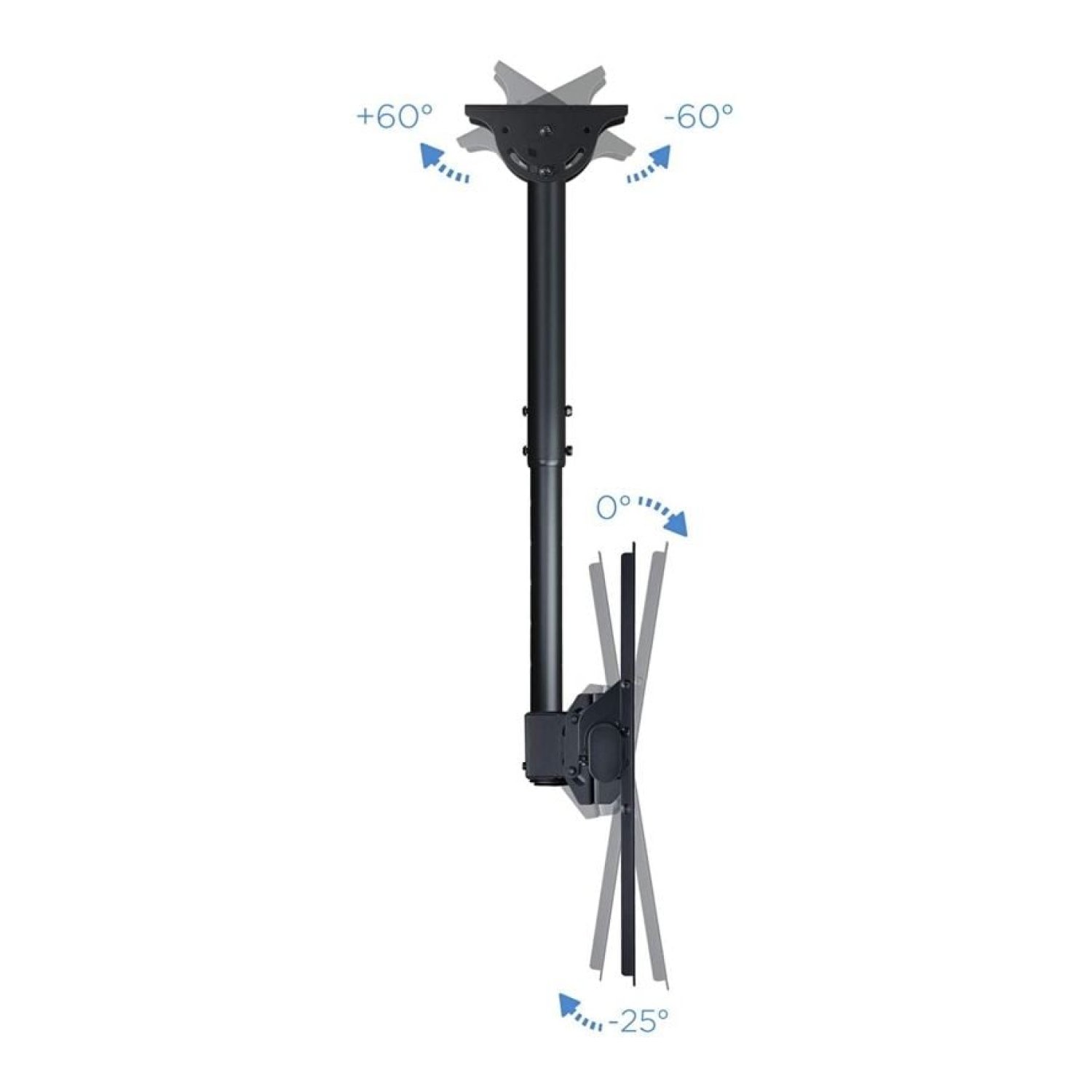 Tooq LPCE1155TSLI-B · Soporte Techo TV 32-55" · Orientable e Inclinable · Hasta 50kg