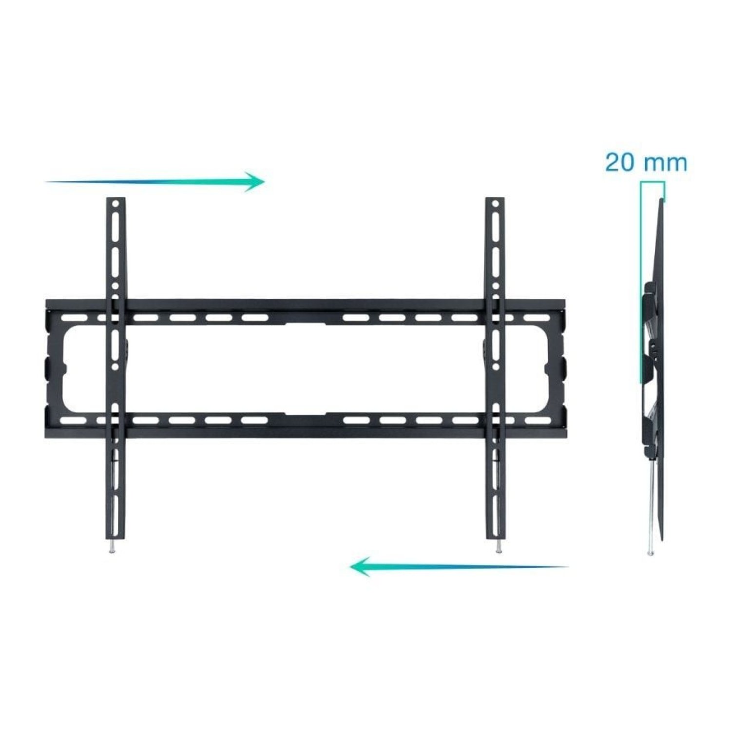 TooQ LP1080F-B · Soporte Pared Fijo TV · 37-80" · Hasta 45kg