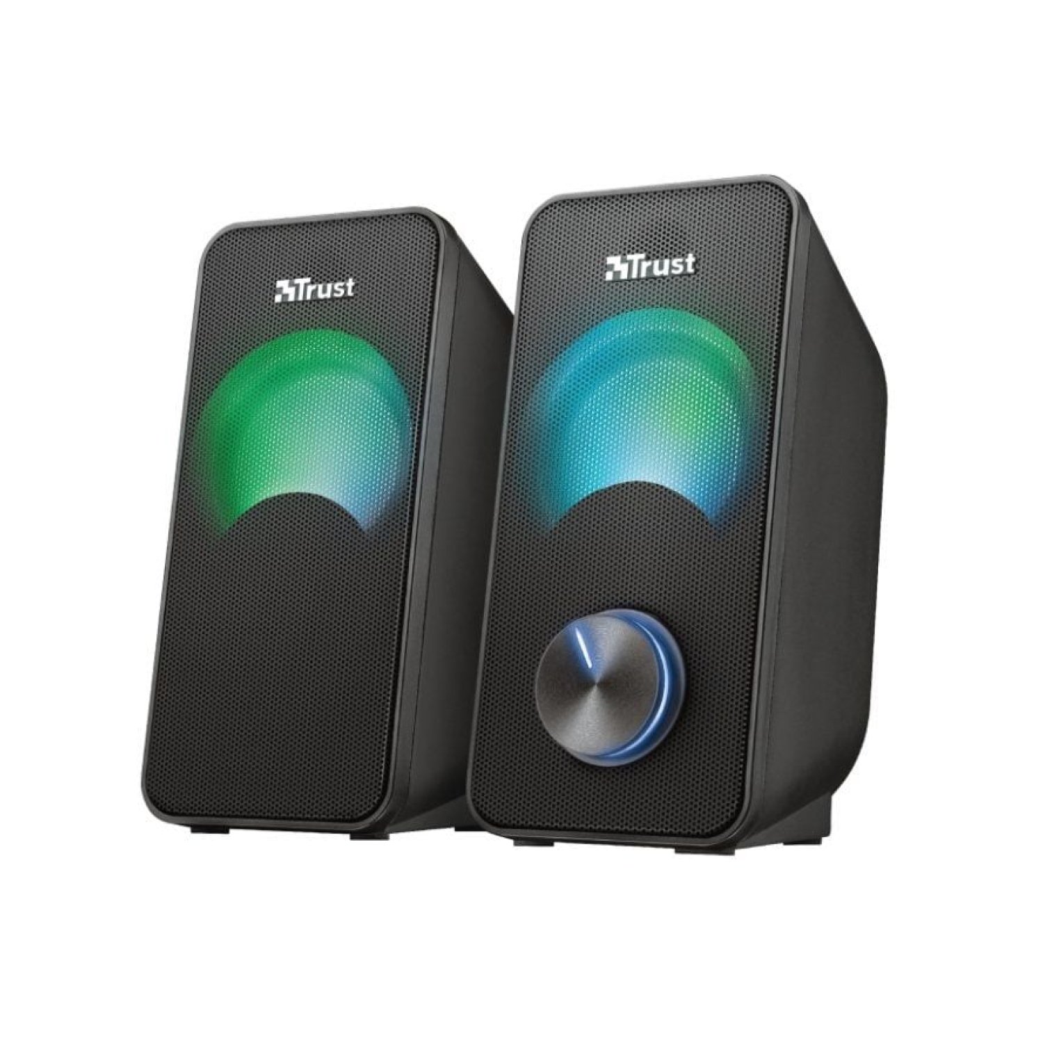 Trust Arys RGB · Altavoces 2.0 · 12W RMS · Iluminación RGB