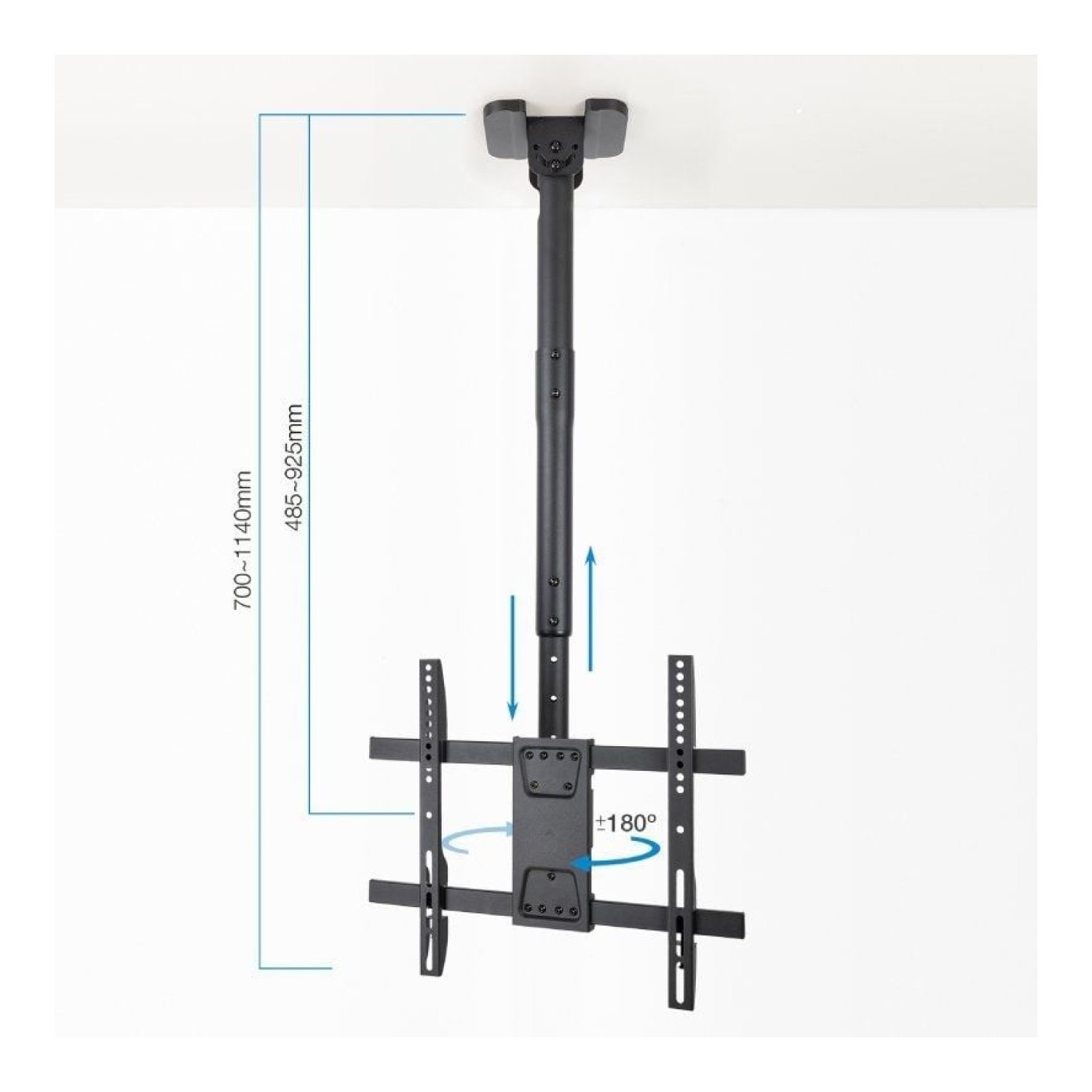 TooQ LPCE1175TSLI-B · Soporte Techo TV 32-75" · Giratorio/Inclinable · hasta 60kg