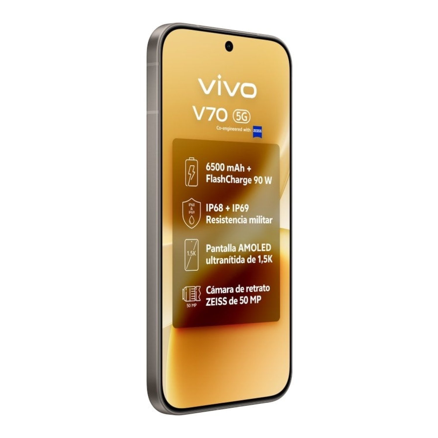 Vivo V70 · 6,59" · 8GB RAM · 512GB · 5G · Gris