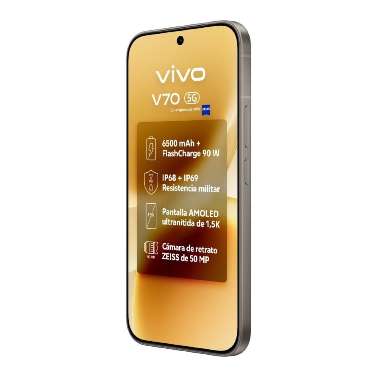 Vivo V70 · 6,59" · 8GB RAM · 512GB · 5G · Gris