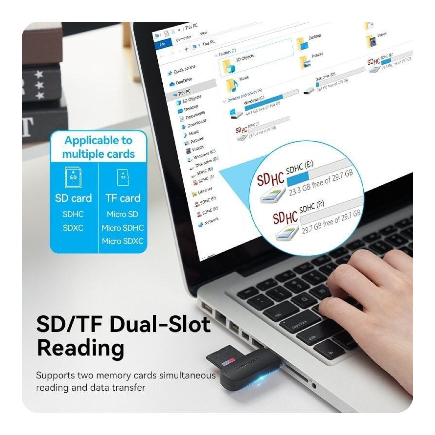Vention · Lector de Tarjetas Externo · USB 3.0