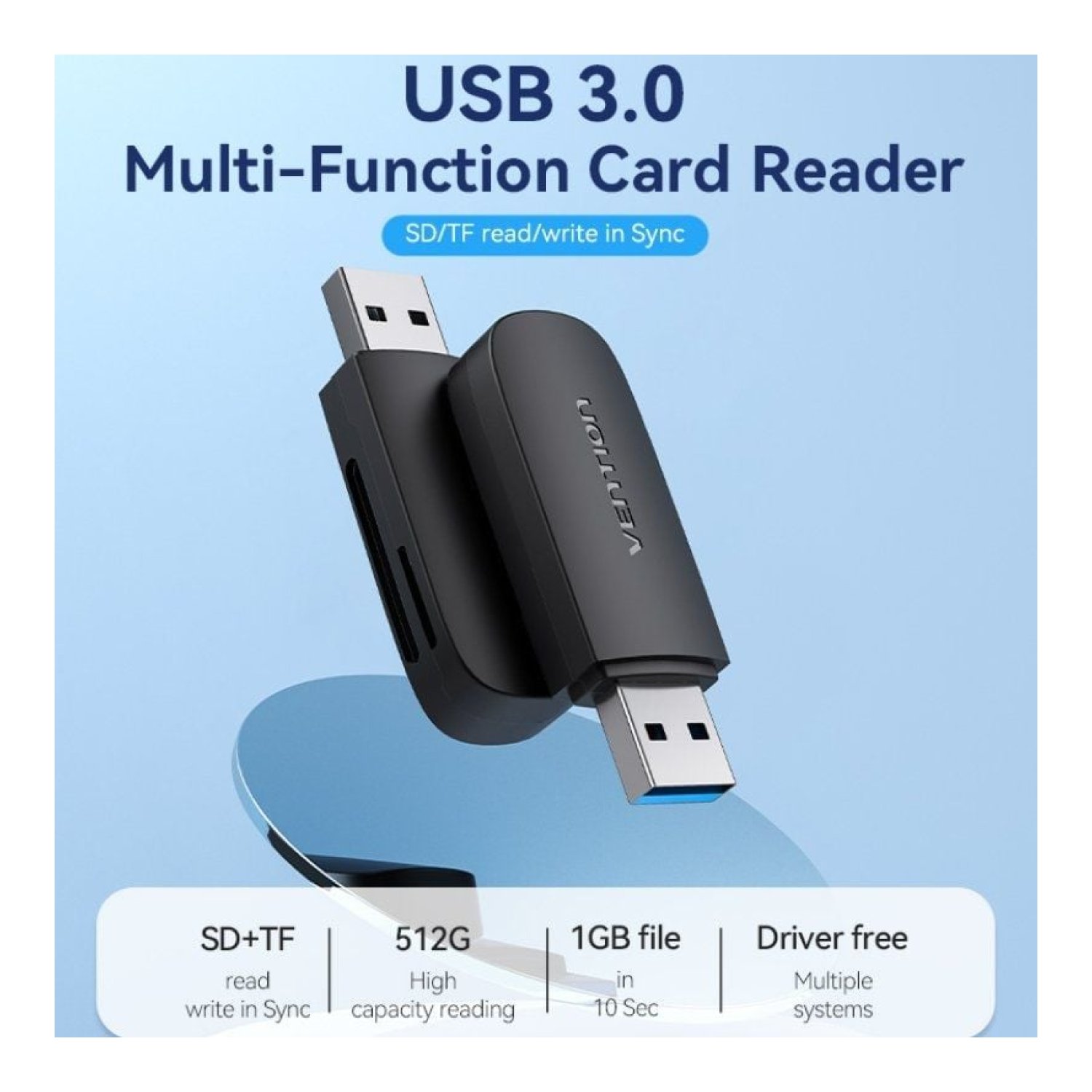 Vention · Lector de Tarjetas Externo · USB 3.0