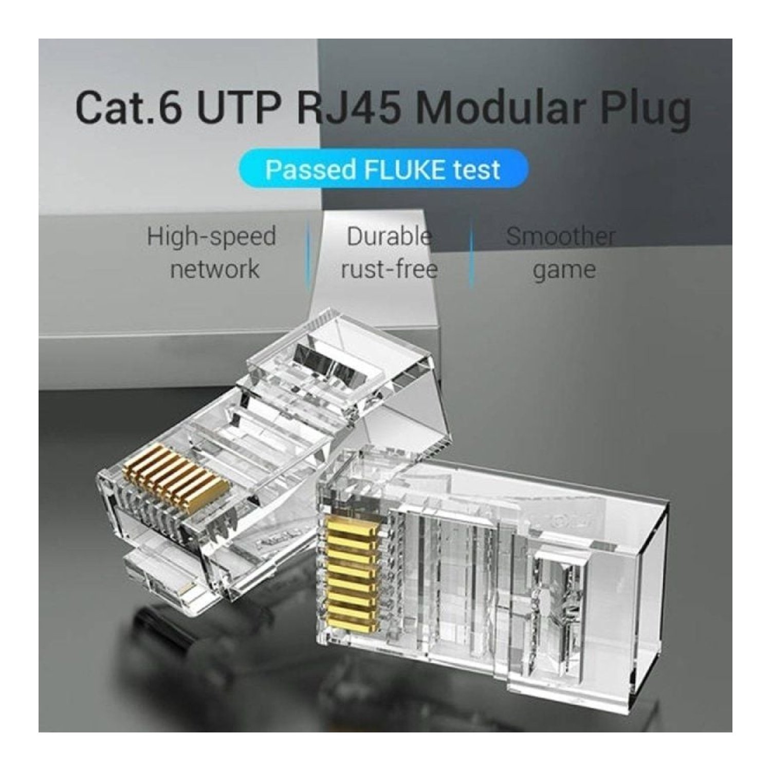 Vention · Conector RJ45 Cat.6 UTP · Pack 100 unidades