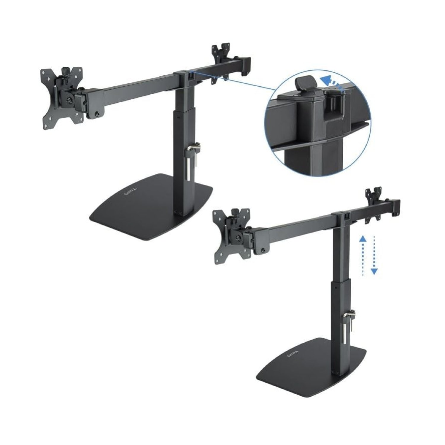 TooQ DB1727TN · Soporte Doble Monitor · Giratorio e Inclinable · Hasta 6kg