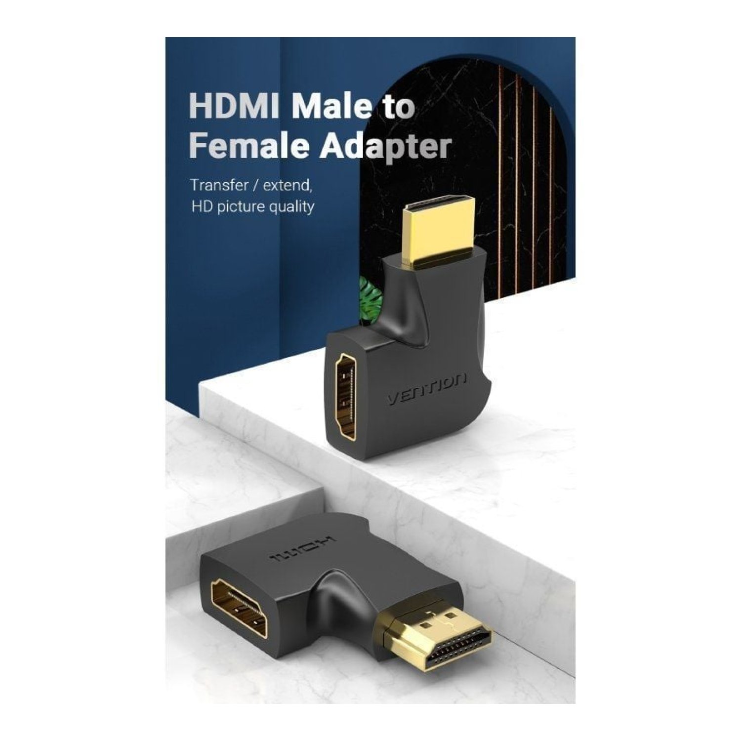 Vention Adaptador HDMI 4K · 90º · HDMI Macho a Hembra