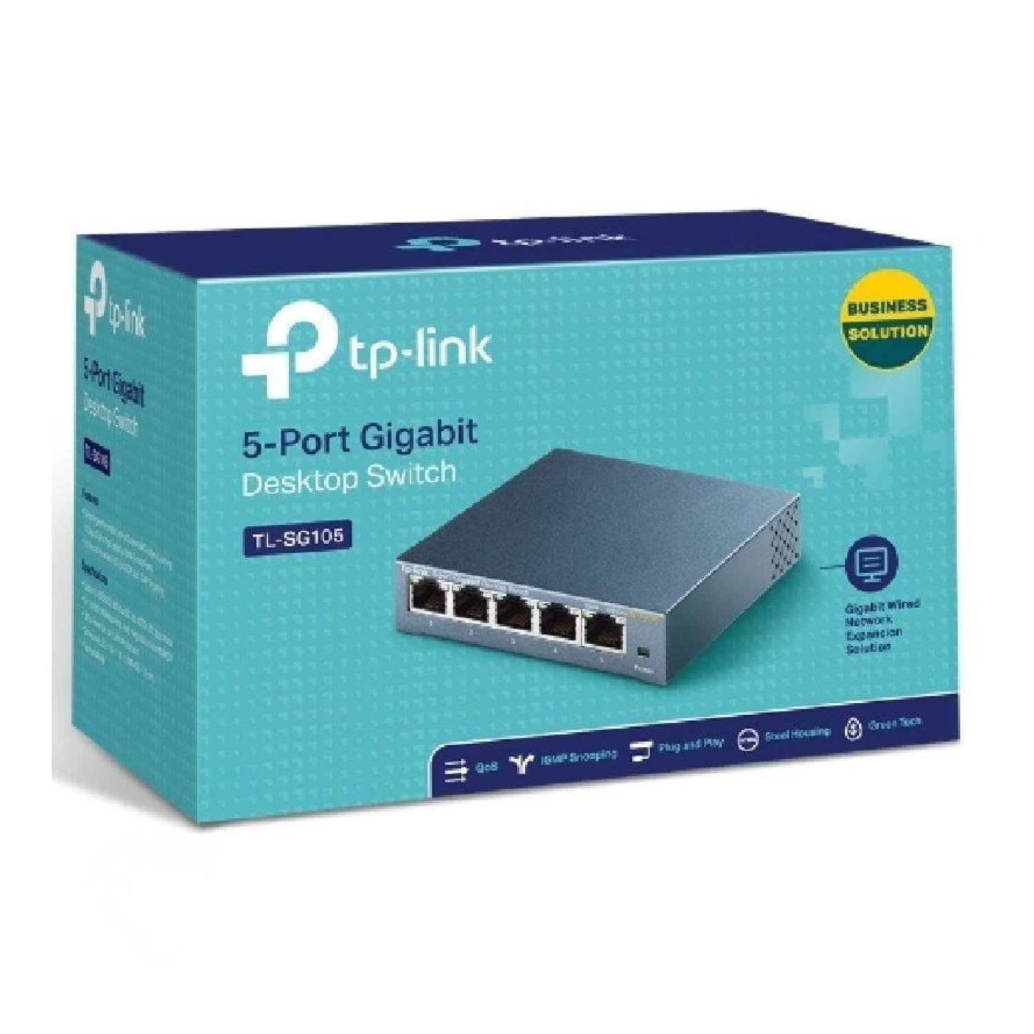 TP-Link TL-SG105 · Switch 5 Puertos · Gigabit 10/100/1000 · RJ-45
