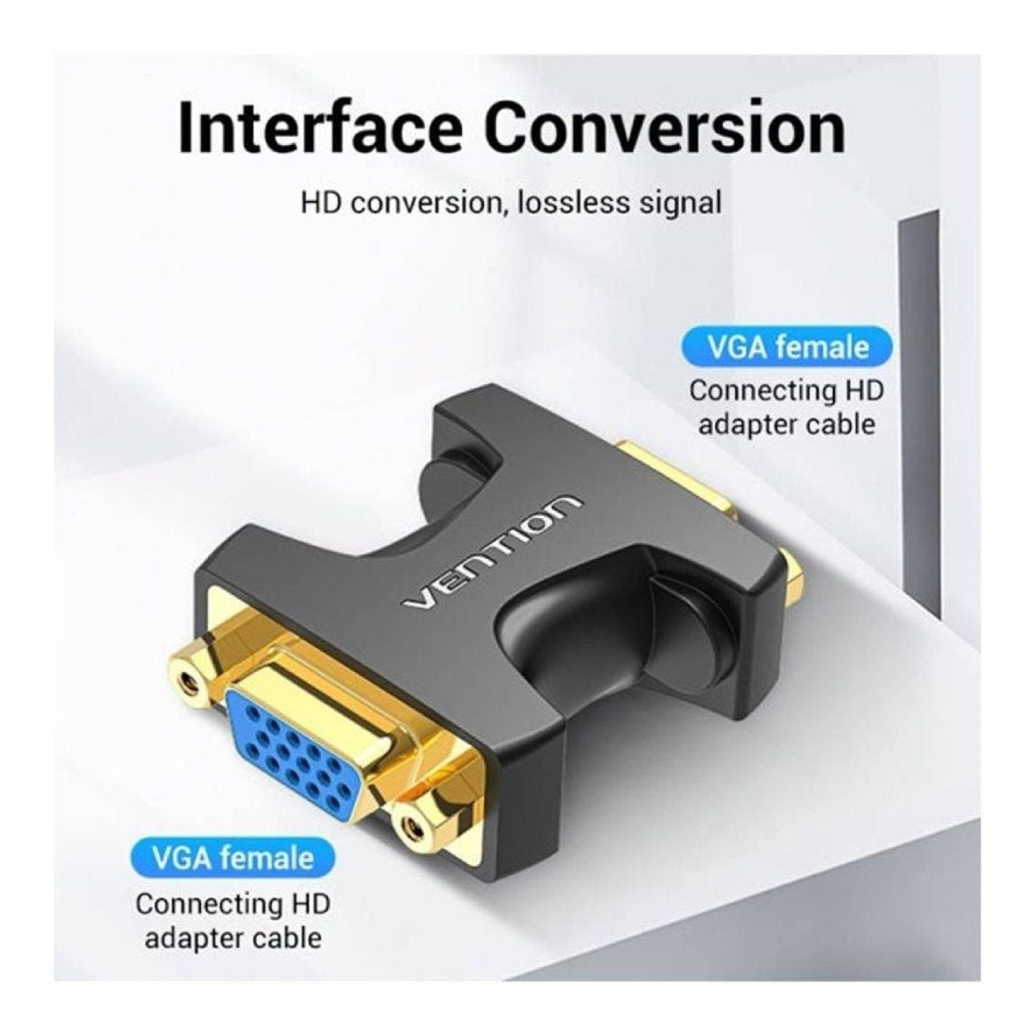 Vention · Adaptador VGA Hembra a Hembra · Conectividad de Video