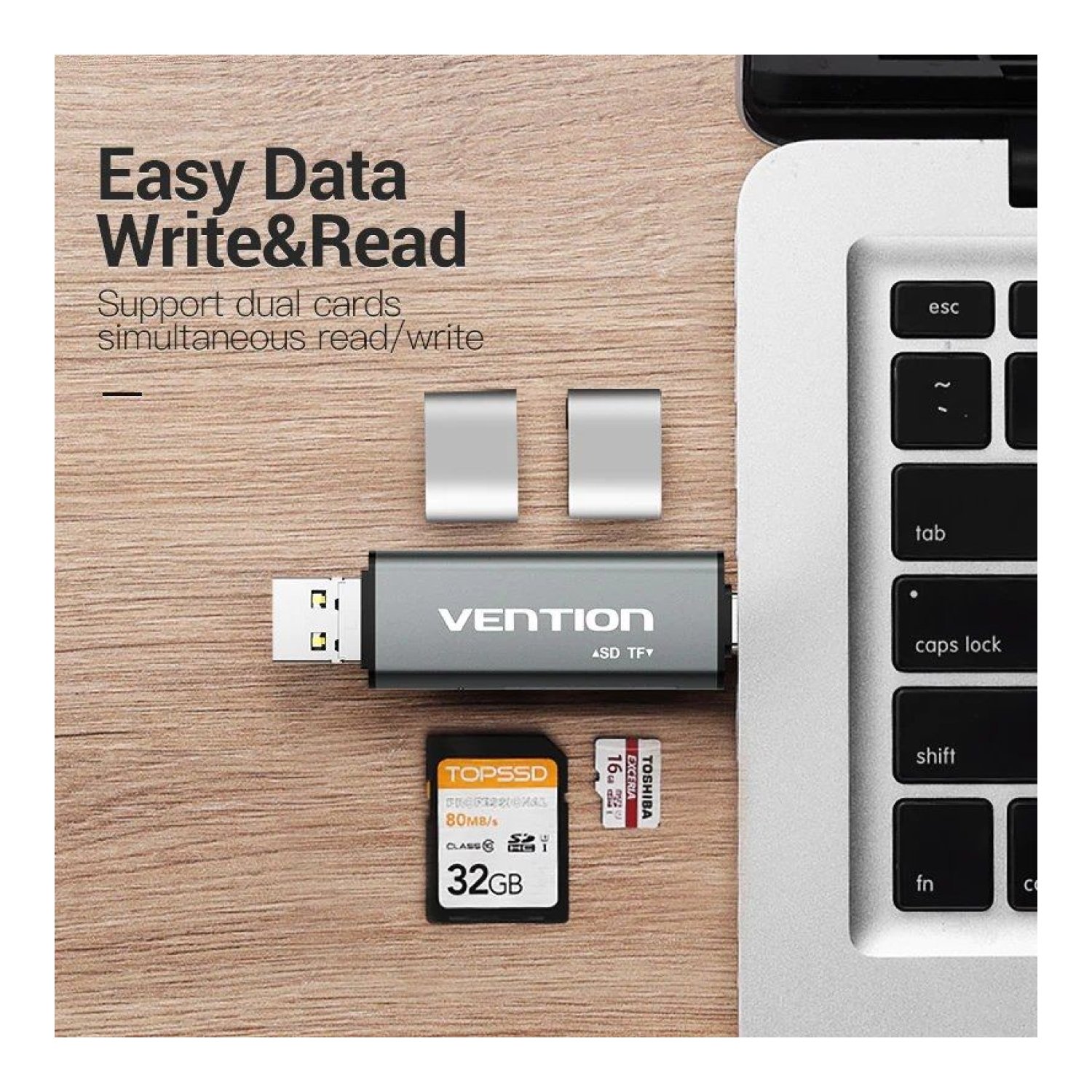 Lector de Tarjetas Externo Vention CCJH0/ USB 2.0