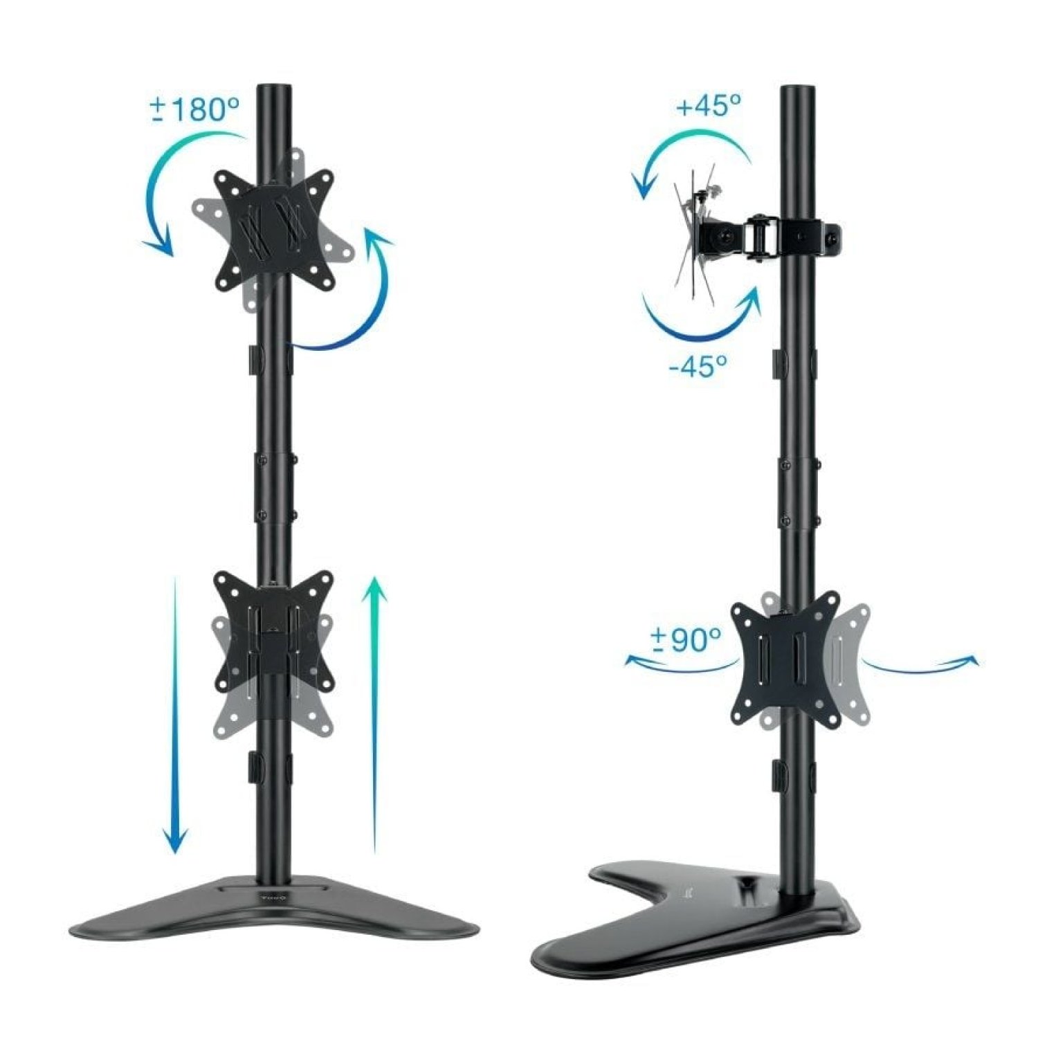 TooQ DB1703TNV · Soporte Doble Monitor · Giratorio e Inclinable · hasta 9kg