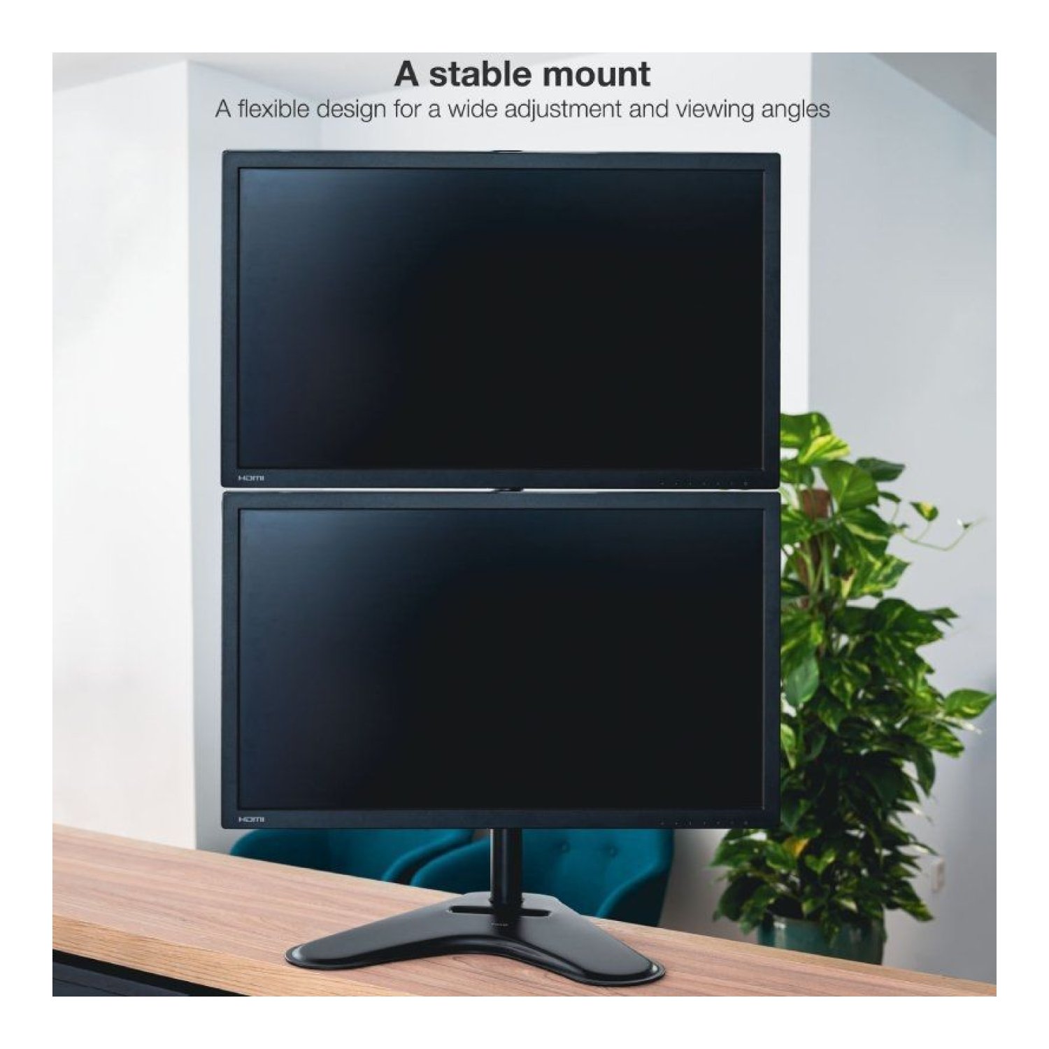 TooQ DB1703TNV · Soporte Doble Monitor · Giratorio e Inclinable · hasta 9kg