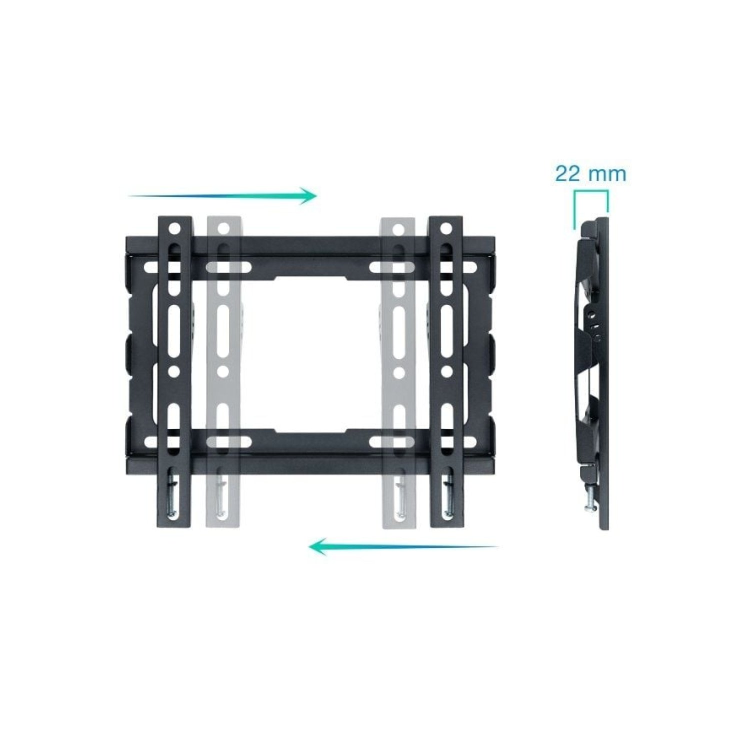 TooQ LP1043F-B · Soporte Pared Fijo · 23-43" · Hasta 45kg