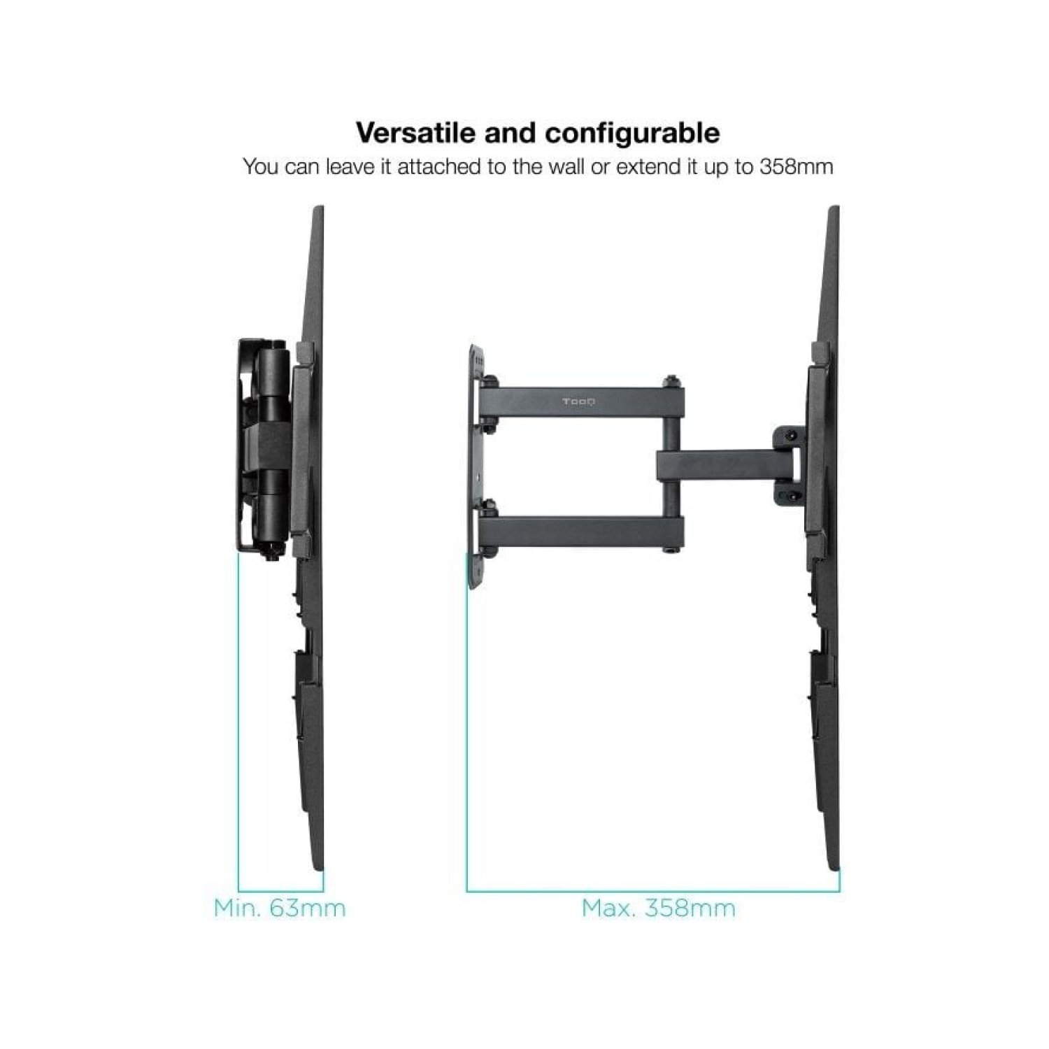 TooQ LP7843TN-B · Soporte Giratorio Inclinable · 32-55" · Hasta 35kg